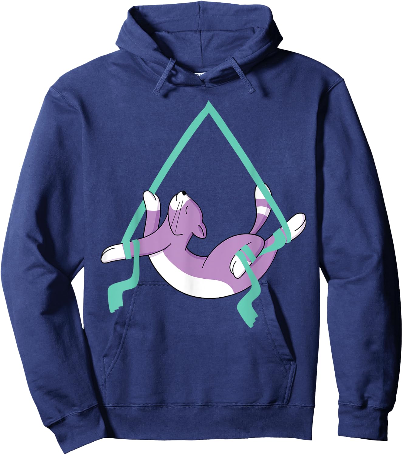 Aerialist Cat Aerial Profession Yoga Fitness Women Girls Kids Hoodie - Hoodie | Navy