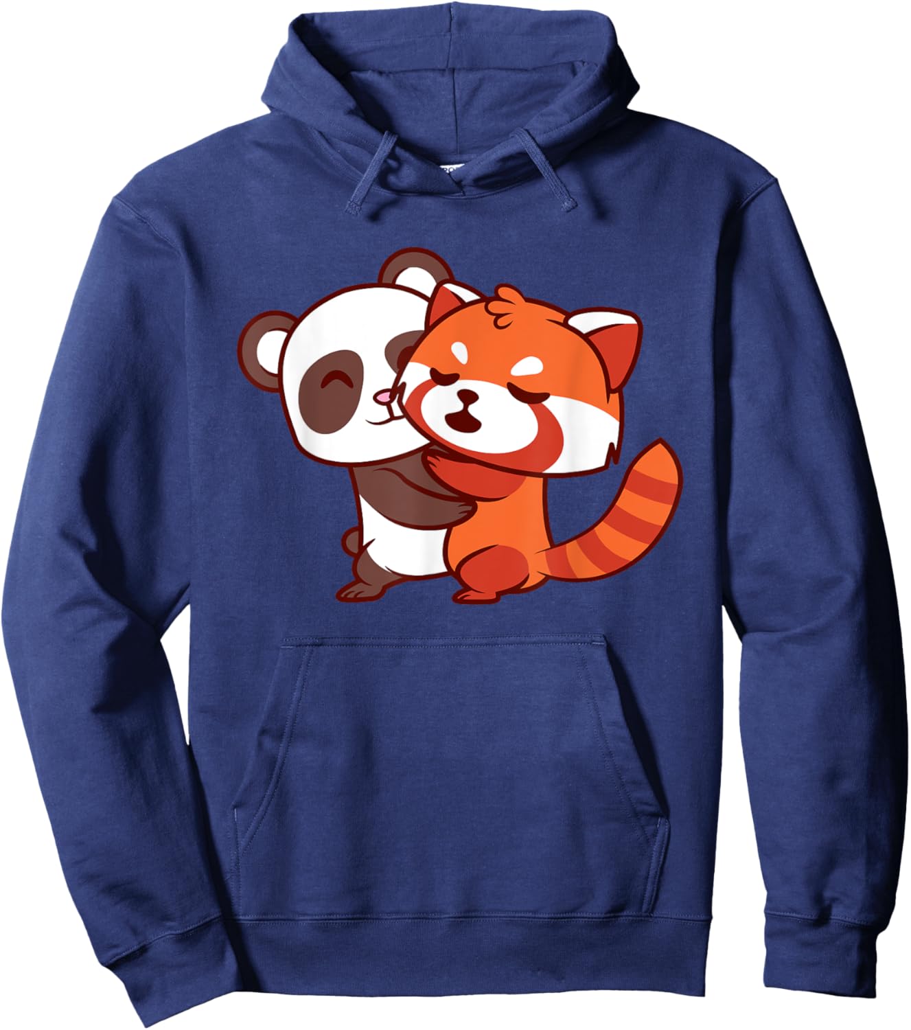 Funny Red Panda Kawaii Bear Japanese Cute Animal Lover Gifts Hoodie - Hoodie | Navy