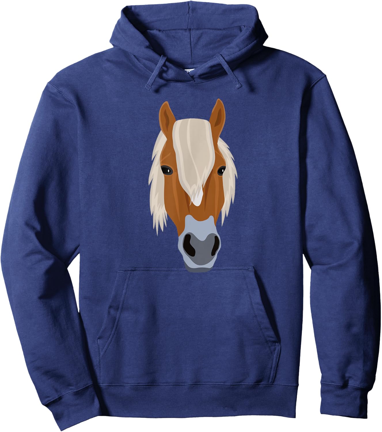 Haflinger Horse Head without Alps Edelweiss Flowers for Riders Hoodie - Hoodie | Navy