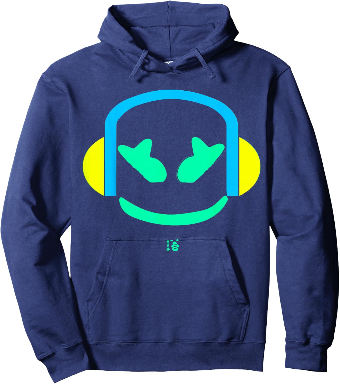Funny DJ Mallow Face Hoodie - Hoodie | Navy