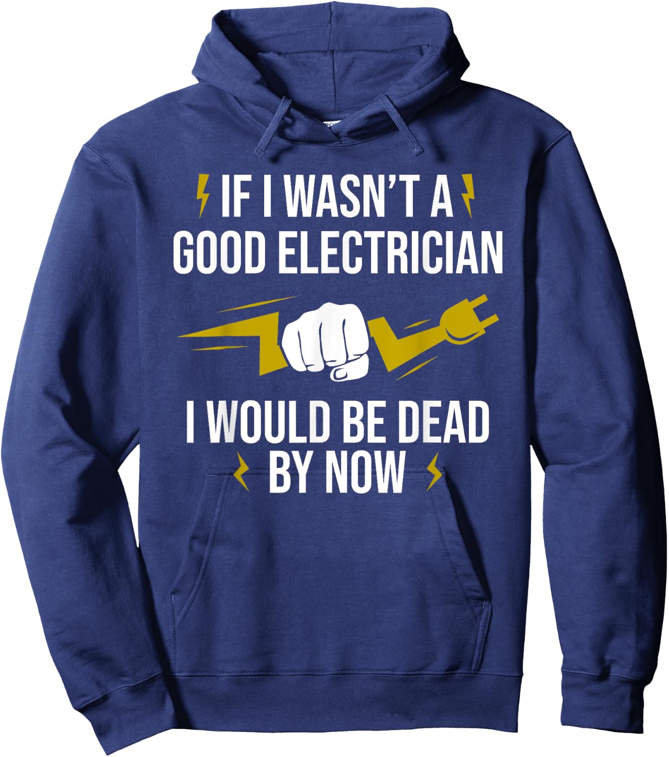 Funny Electrician Art Women Lineman Electrical Humor Hoodie - Hoodie | Navy