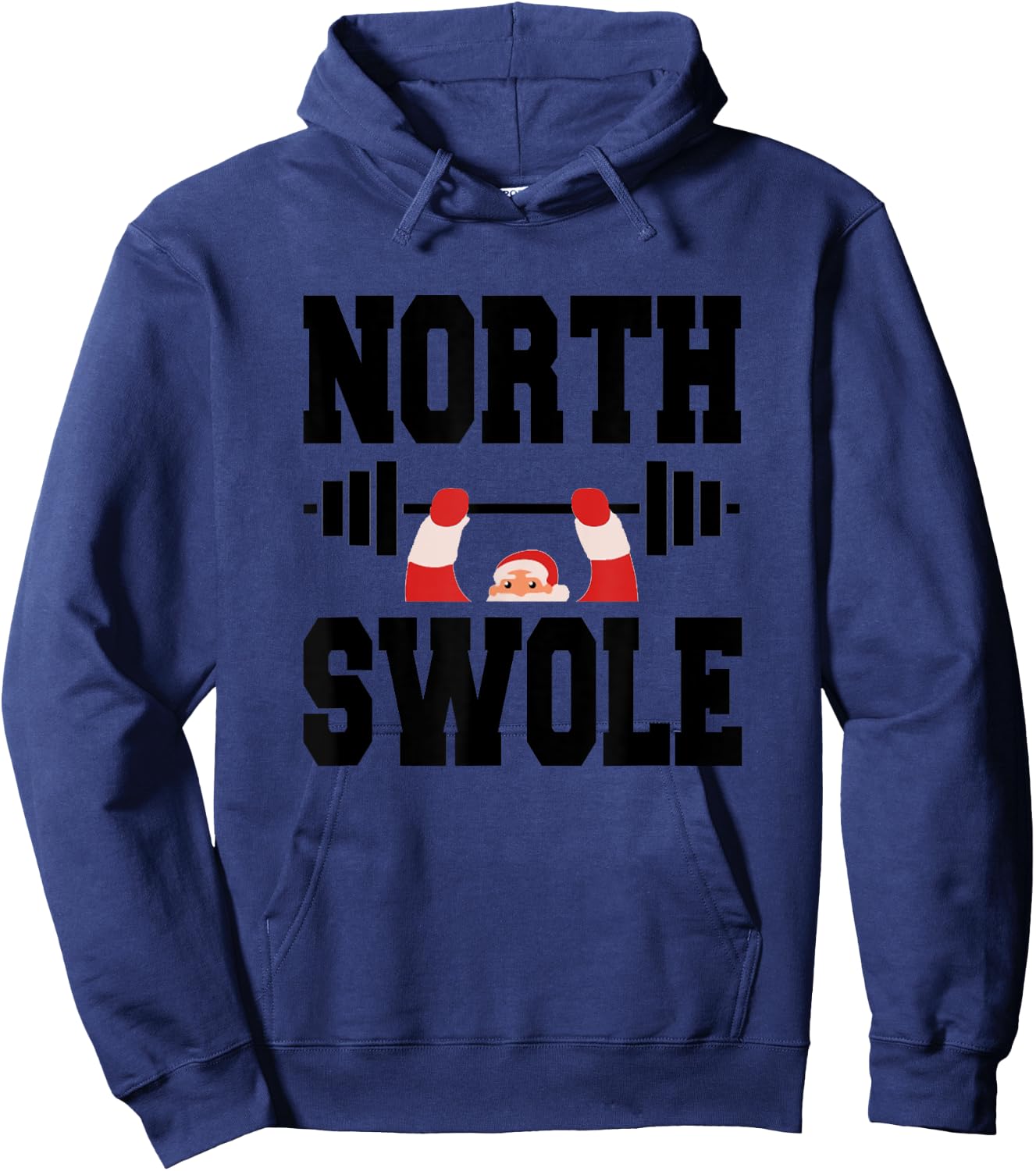 North Swole Merry Christmas Santa Claus Workout Gym Fitness Hoodie - Hoodie | Navy