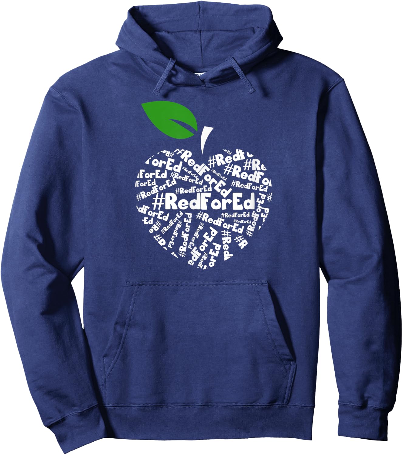 Teacher Shirt Red for Ed Teacher Protest Shirt Women Kids Hoodie - Hoodie | Navy