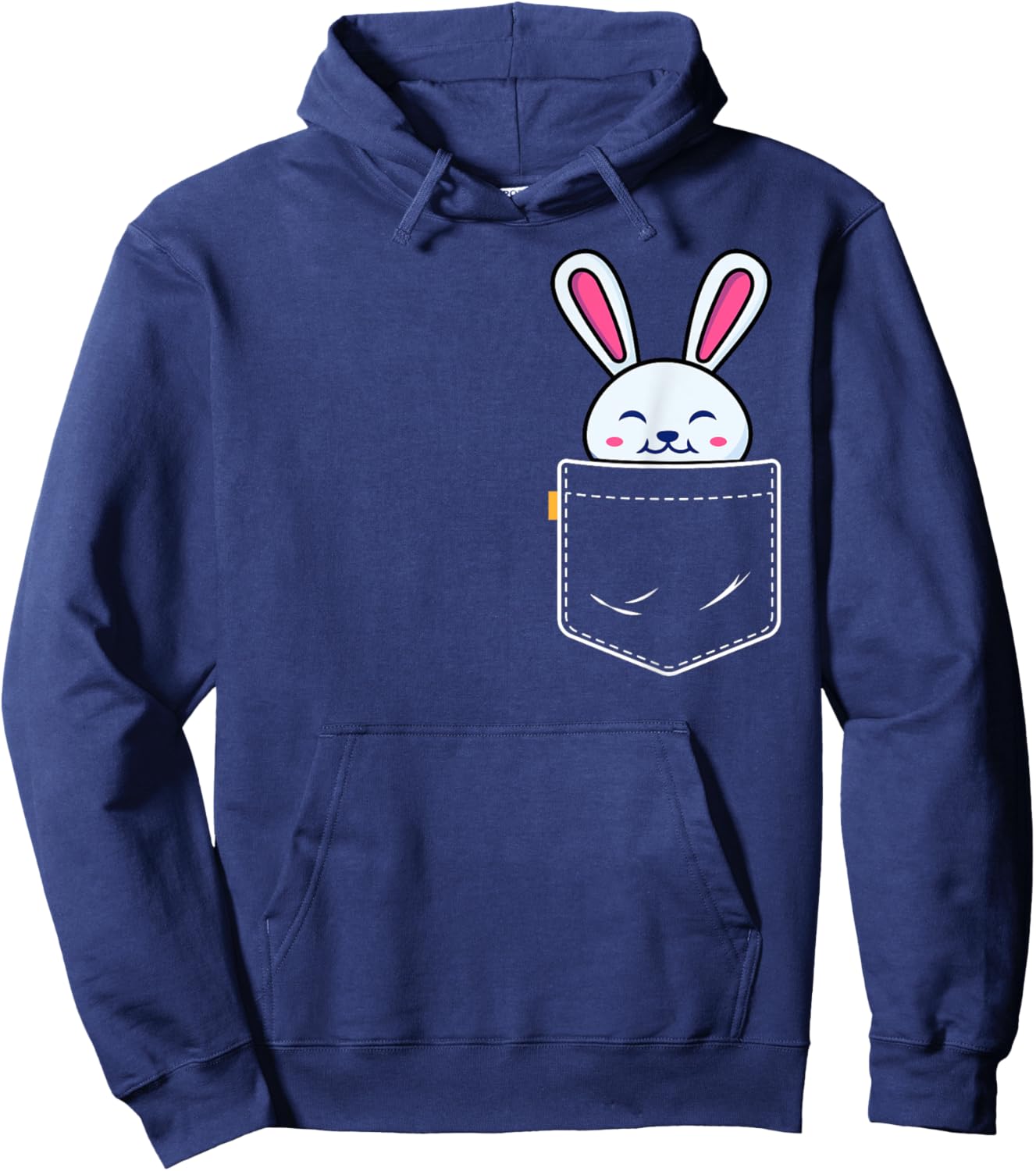 Bunny In Pocket Shirt Rabbit Lover Gifts Men Kids Hoodie - Hoodie | Navy
