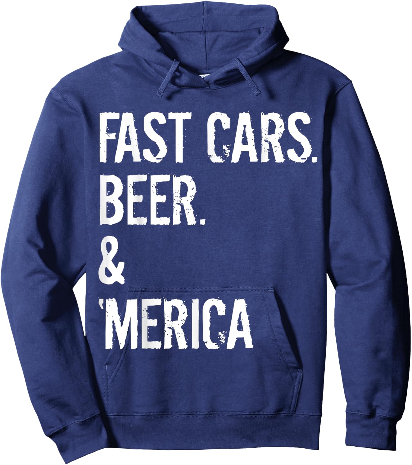 Classic Car Lover Muscle Car Dad FAST CARS BEER AMERICA Hoodie - Hoodie | Navy