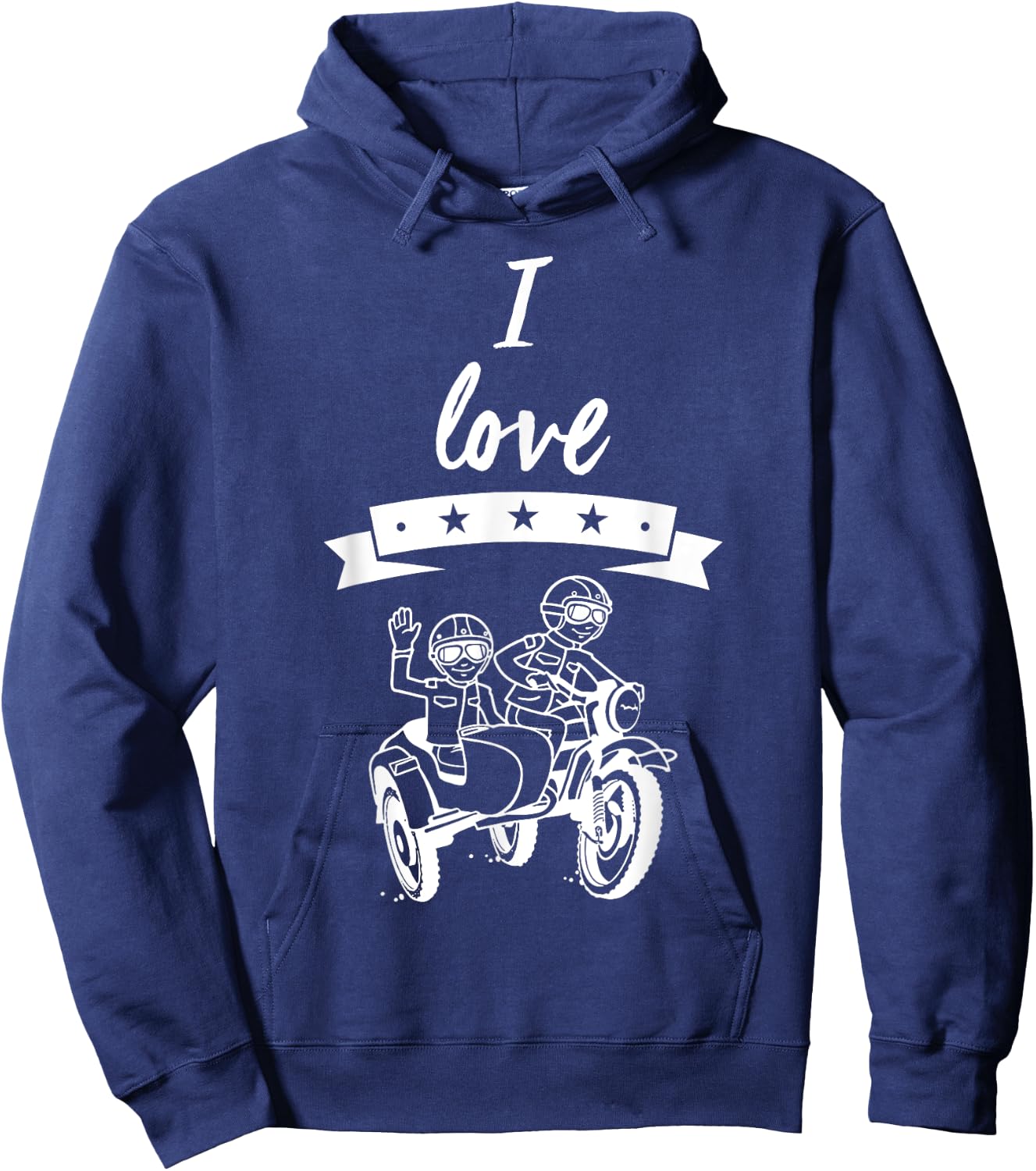 Ural motorcycle team, off-road motorcyclist saying Hoodie - Hoodie | Navy