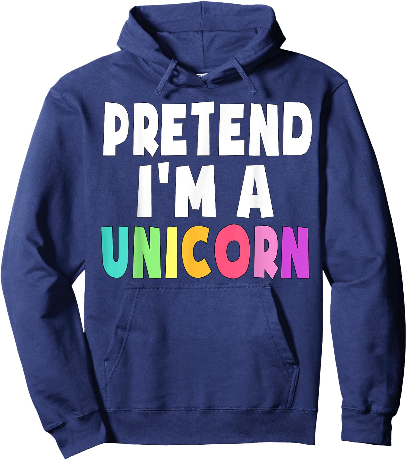 Pretend I'm A Unicorn Costume Halloween Party Girls Adult Hoodie - Hoodie | Navy