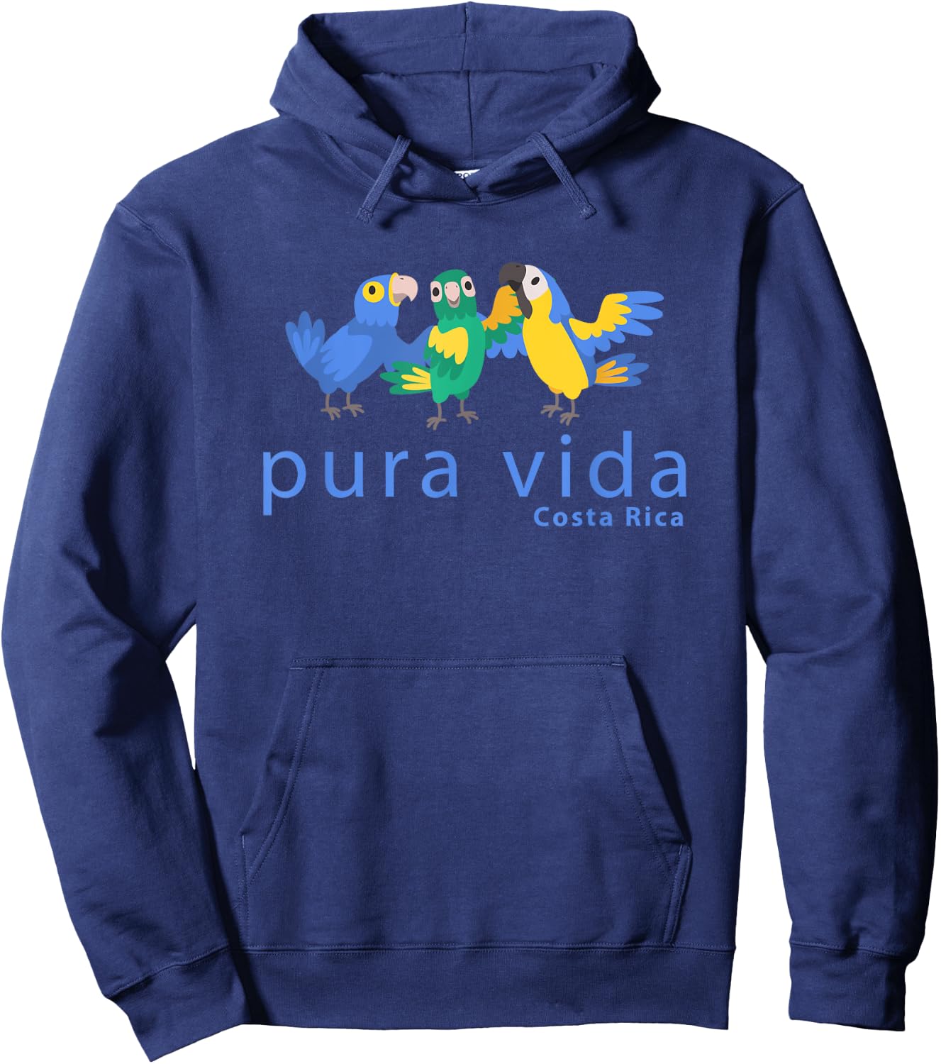 Pura Vida Parrots Costa Rica Birds Hoodie - Hoodie | Navy