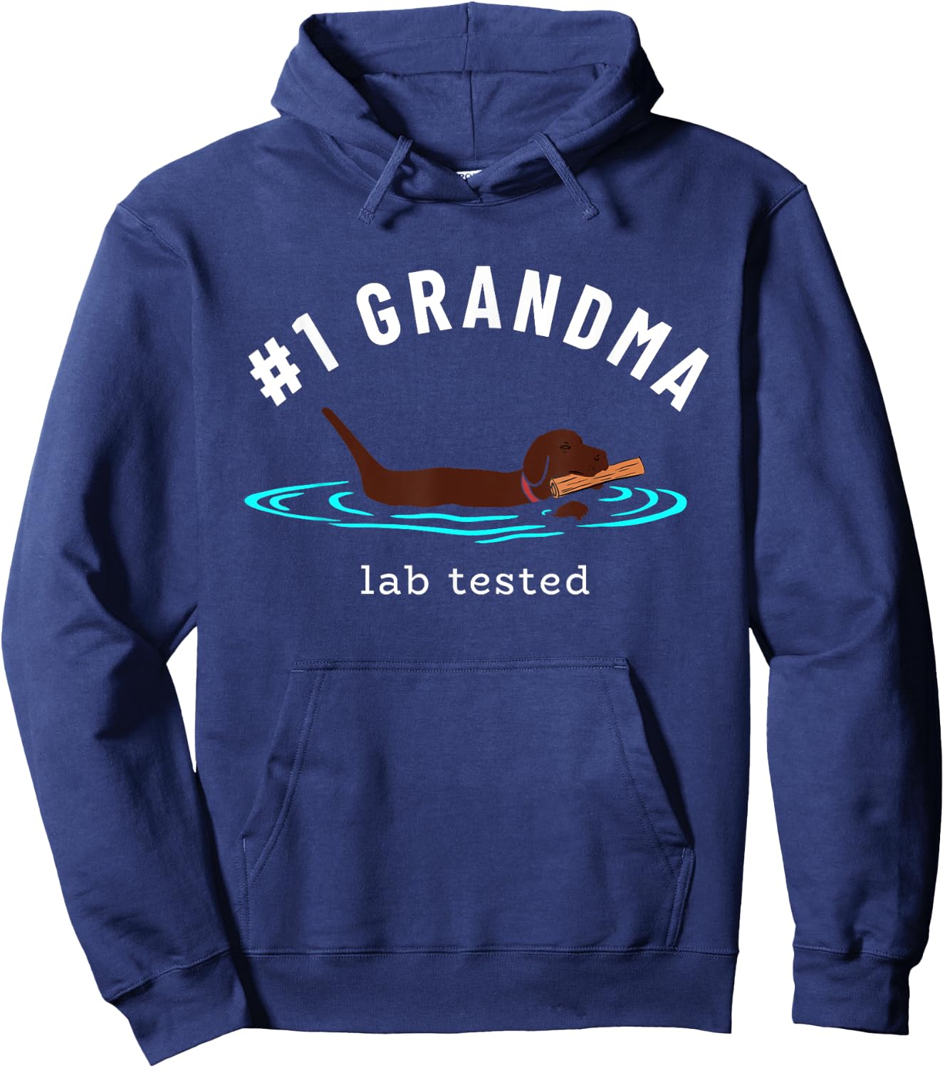 Lab Grandma Chocolate Labrador Retriever Dog Grandparent Women Hoodie - Hoodie | Navy
