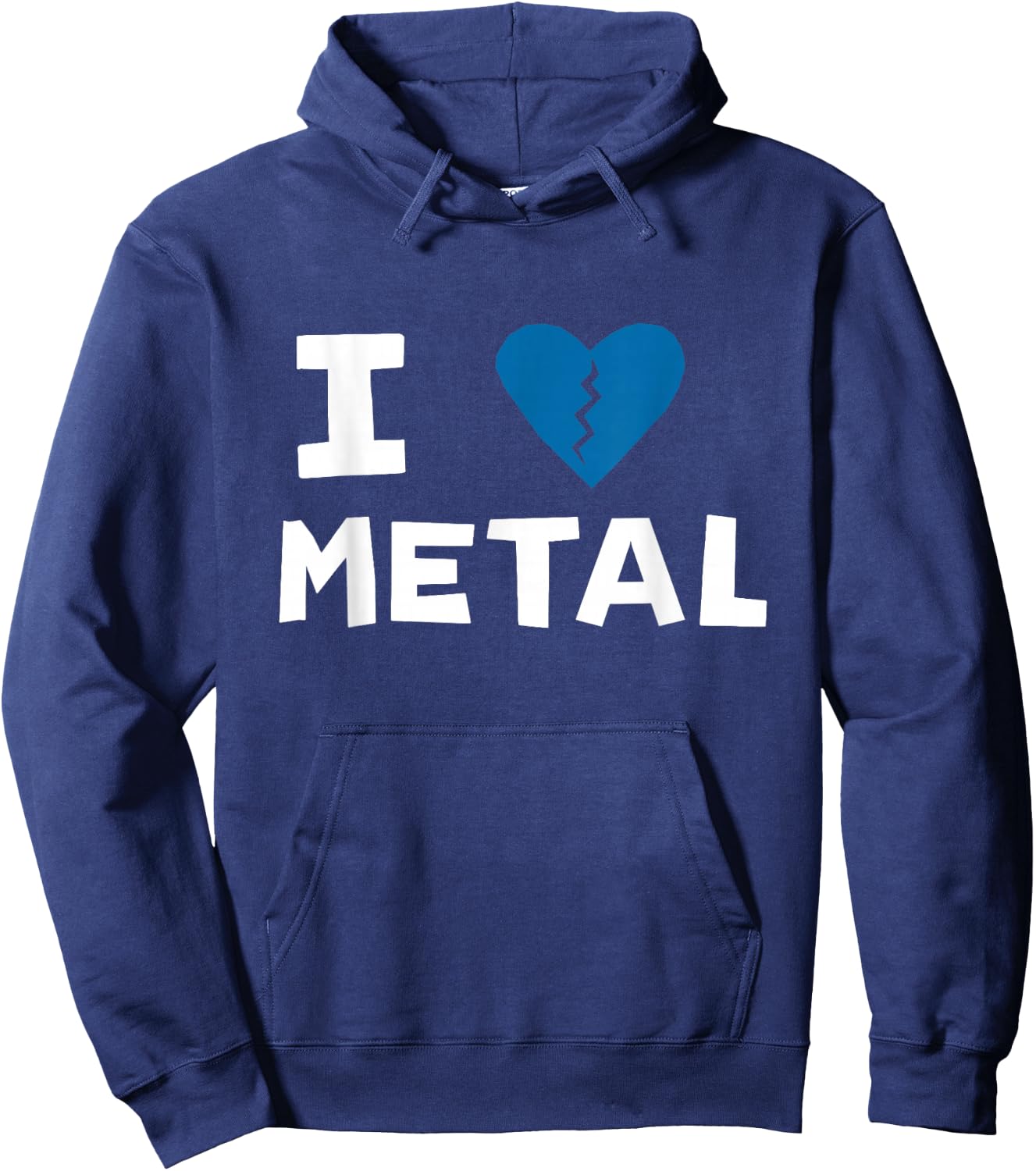 I Heart Metal Design Hoodie - Hoodie | Navy
