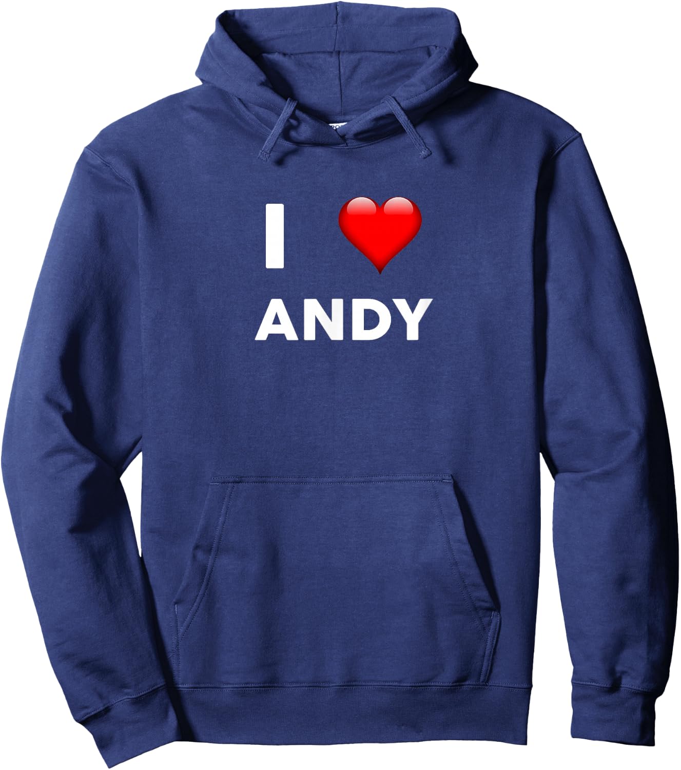 I Love ANDY Name Andy Hoodie - Hoodie | Navy