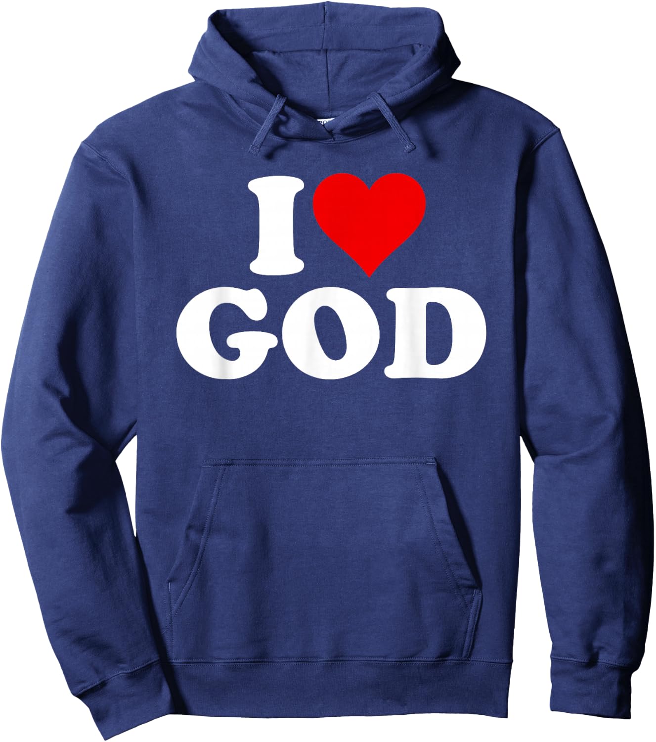 I Love God in The Heart Hoodie - Hoodie | Navy