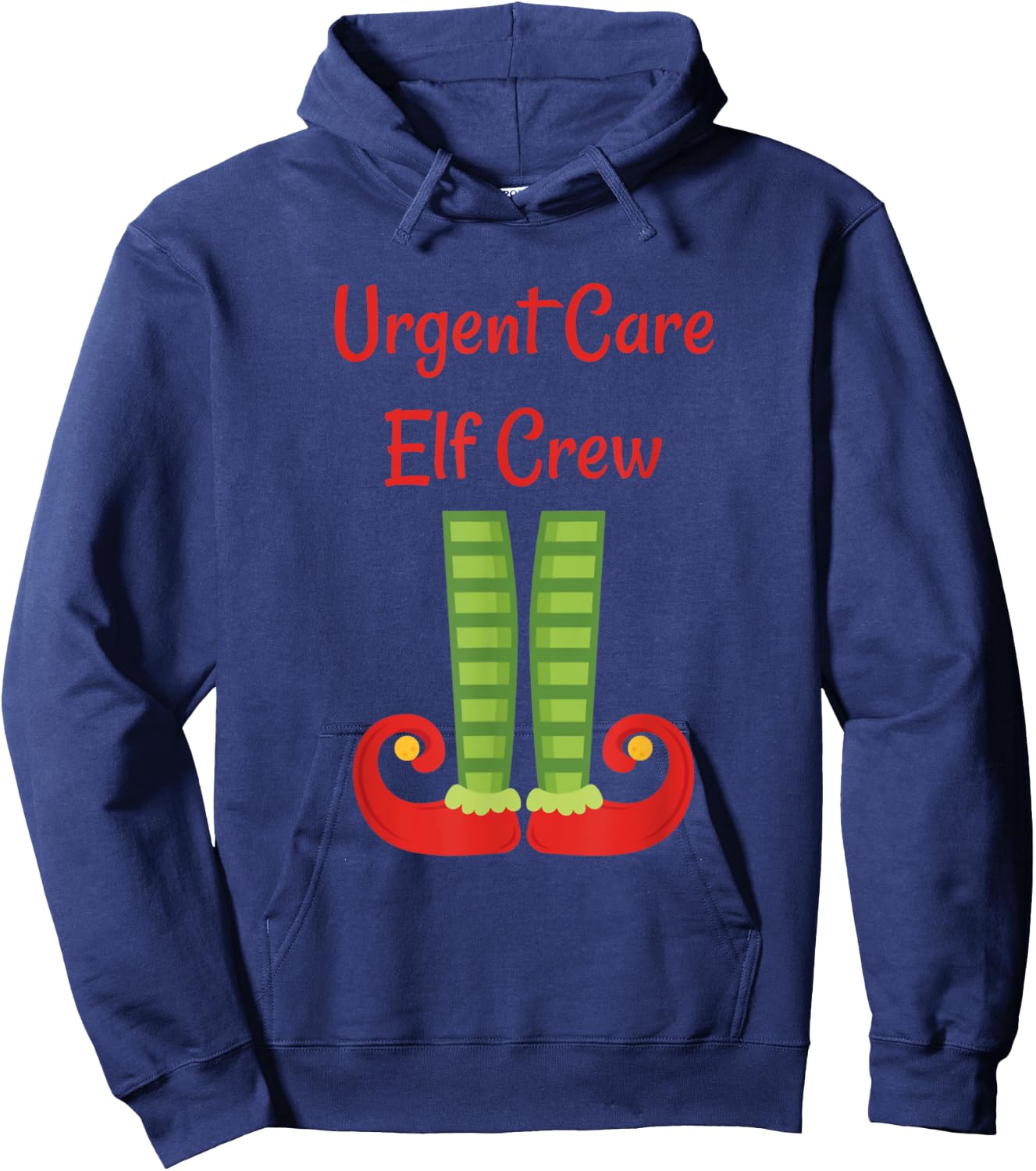 Urgent Care Elf Crew Christmas Hoodie - Hoodie | Navy