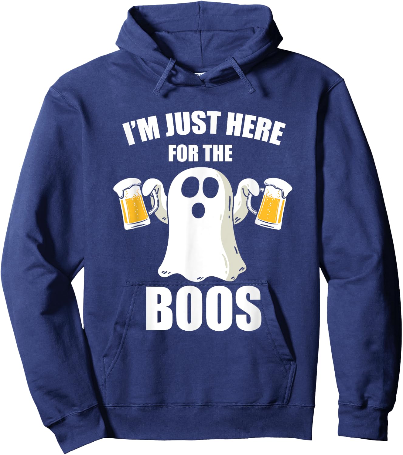 I'm Just Here For The Boos Funny Halloween Hoodie - Hoodie | Navy