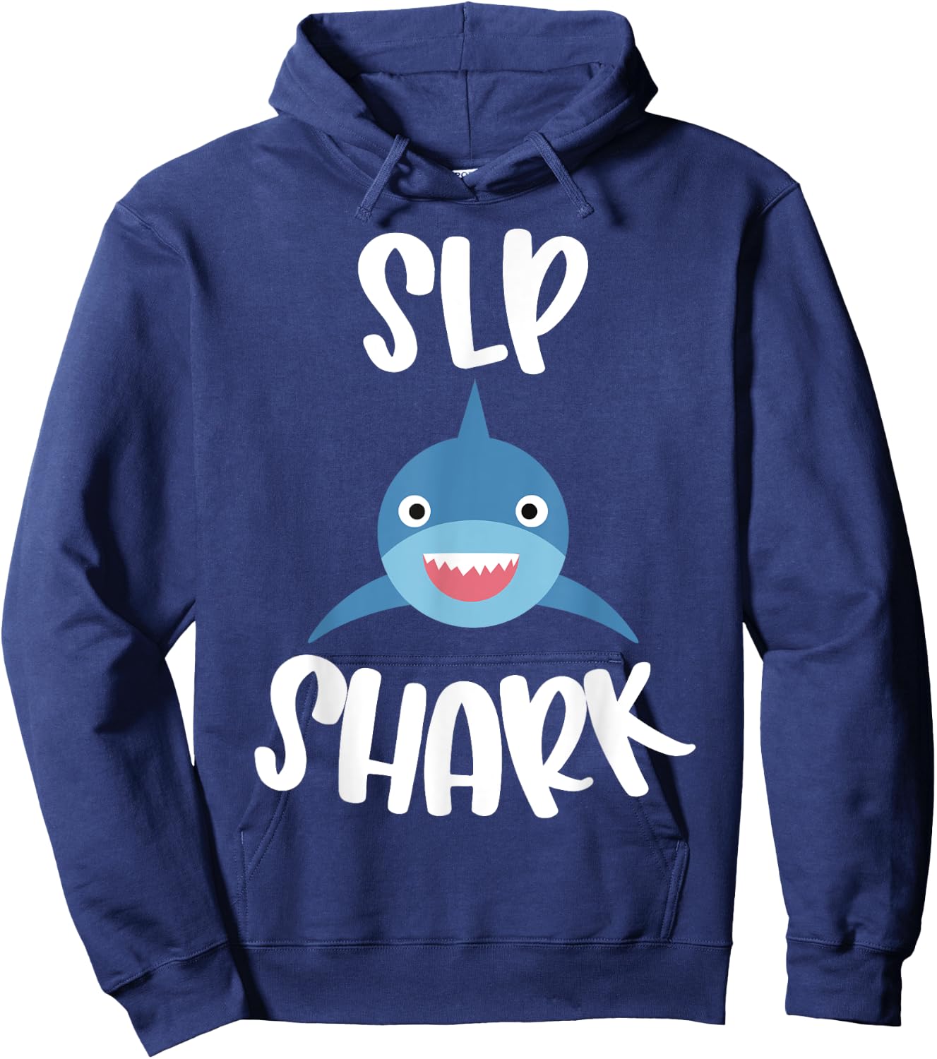 Pediatric Speech Therapy Cute SLP Shark Therapist Hoodie - Hoodie | Navy