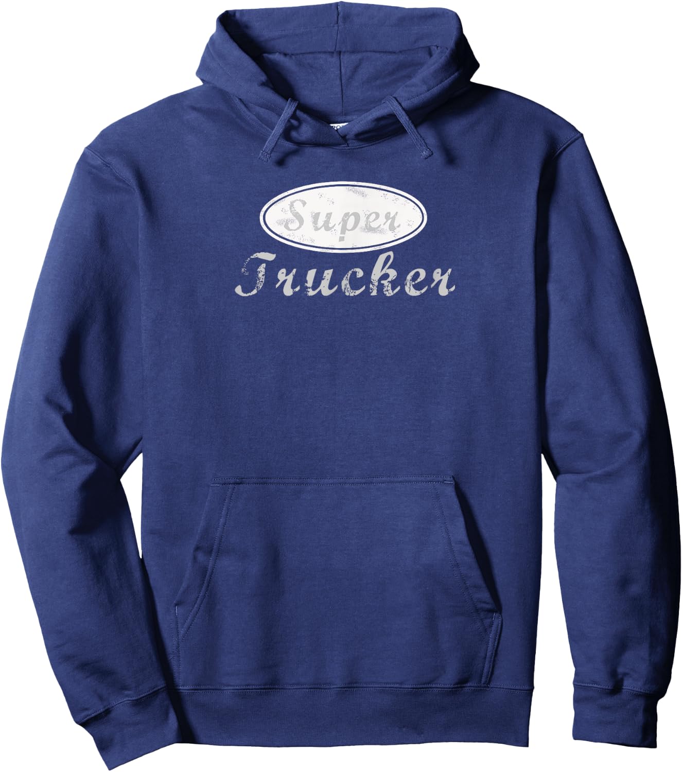 Super Trucker | Truck Driver Hoodie - Hoodie | Navy