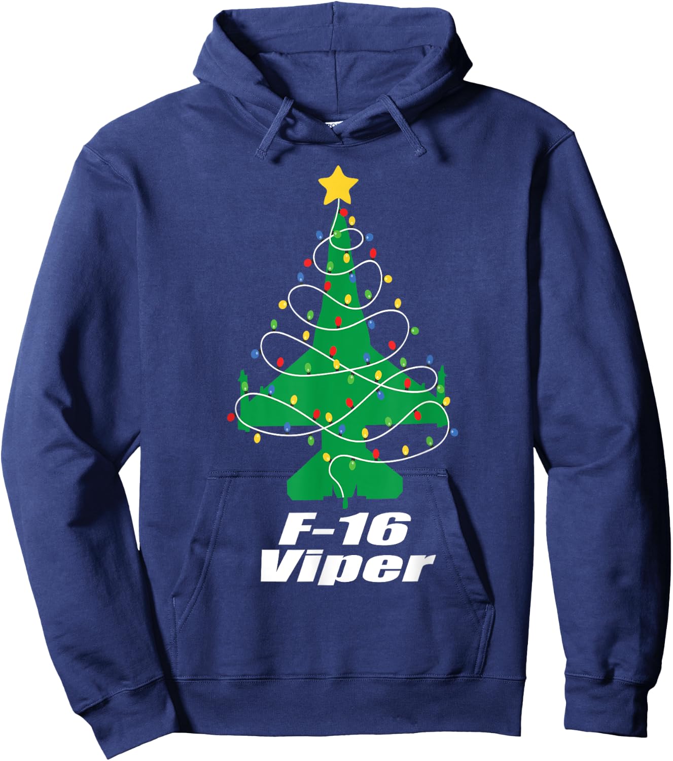 Viper Christmas, F-16 Jet Fighter souvenir and Fighter jet Hoodie - Hoodie | Navy