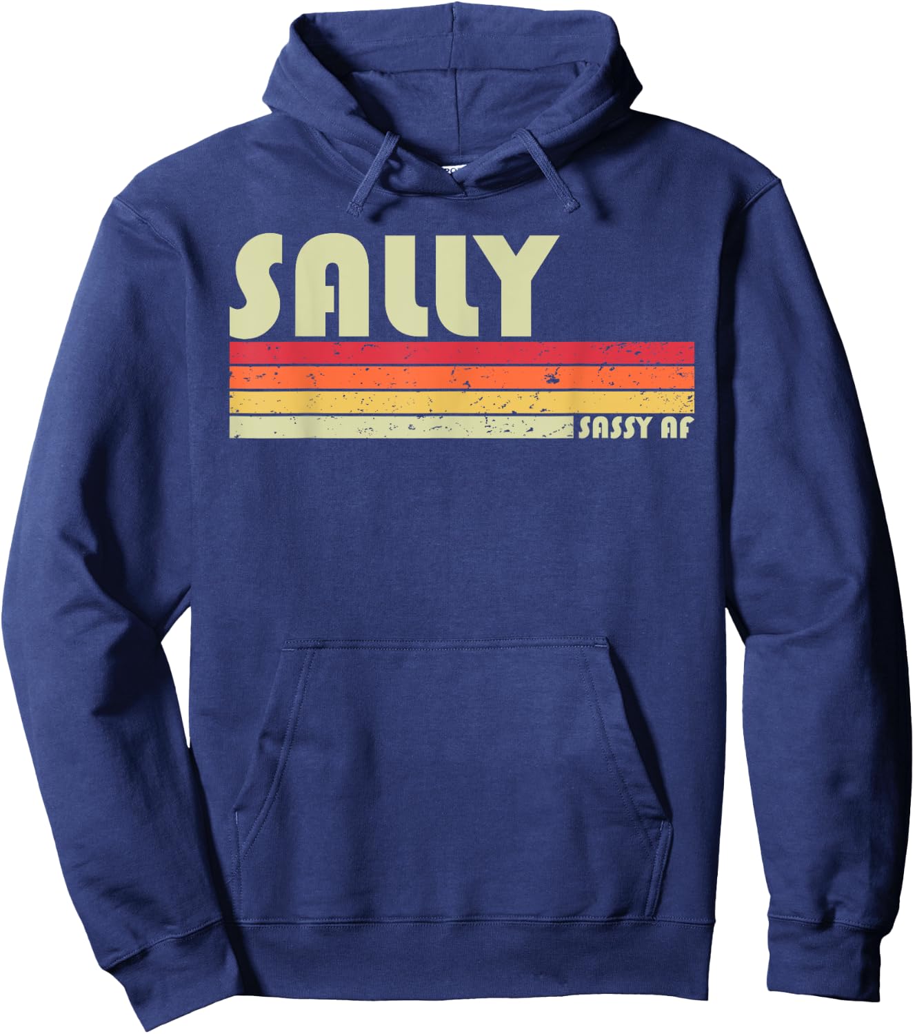 SALLY Gift Name Personalized Retro Vintage 80s 90s Birthday Hoodie - Hoodie | Navy