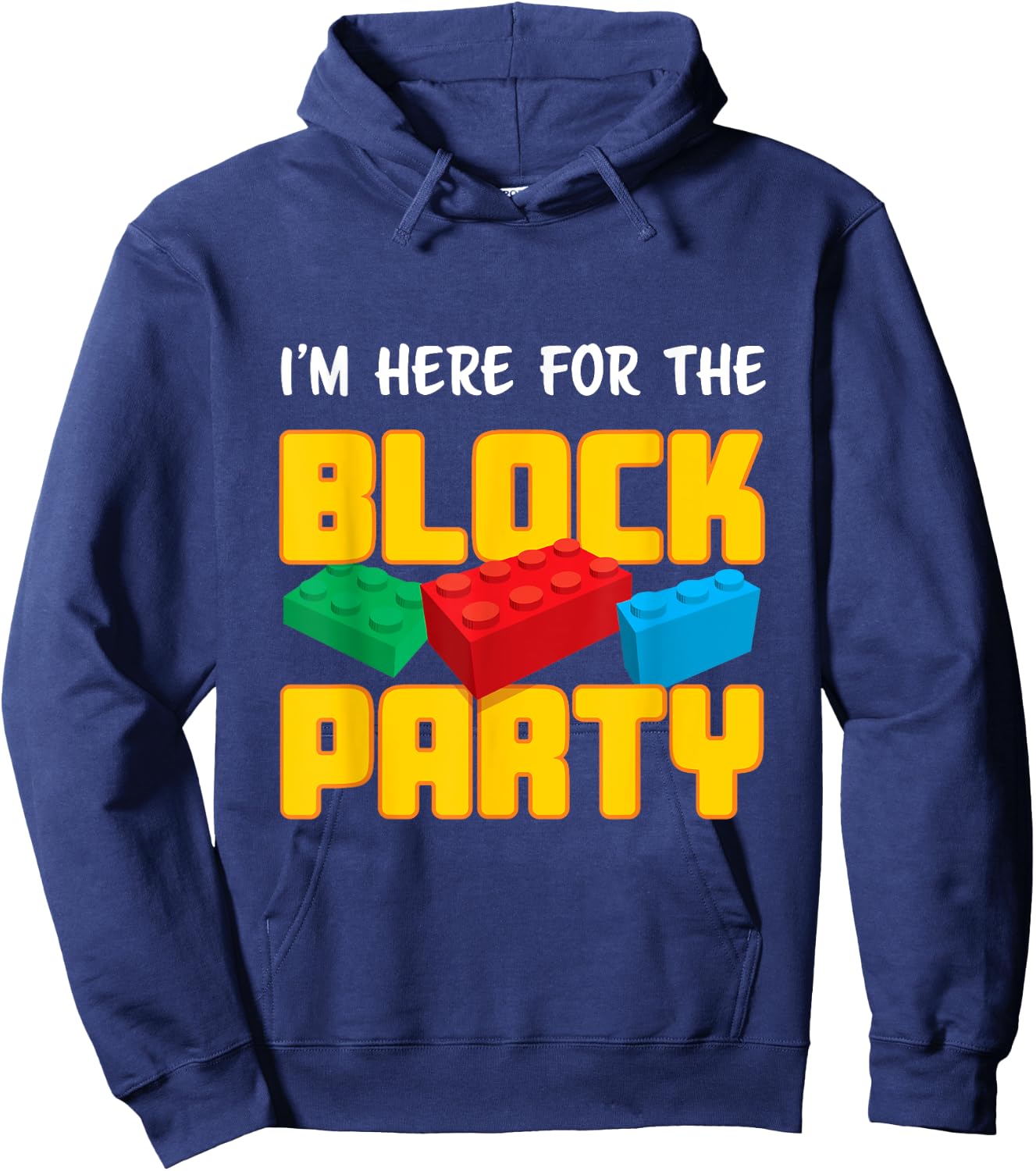 Funny Building Blocks Block Party Boys Girls Kids Parents Hoodie - Hoodie | Navy