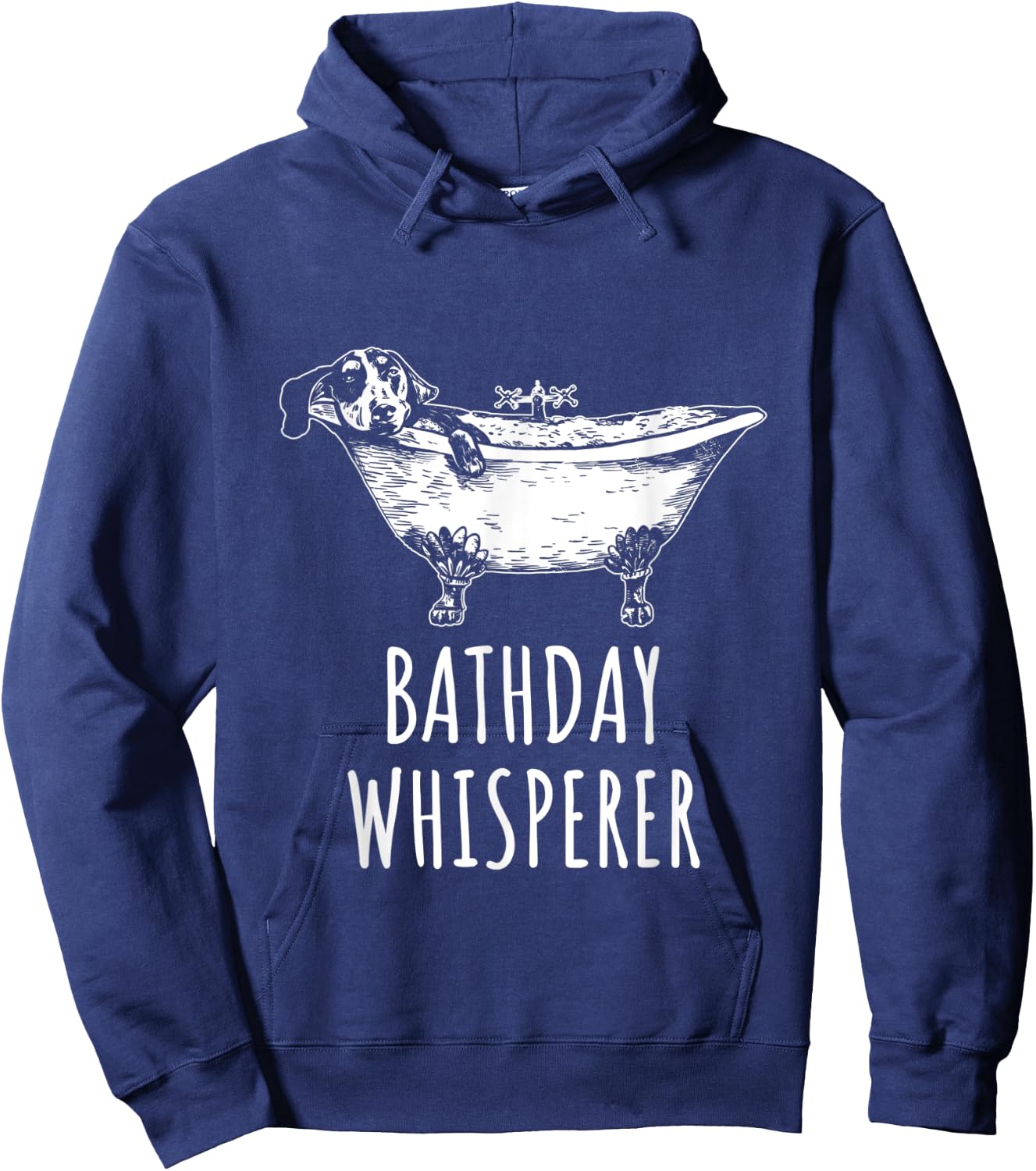 Bathday Whisperer Funny Dog Grooming Dog Bathtub Dog Owner Hoodie - Hoodie | Navy
