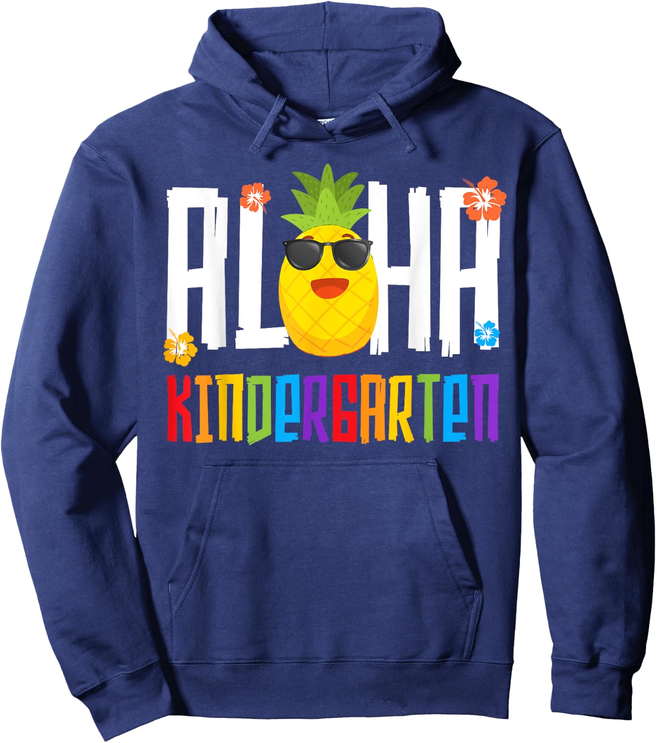 Aloha Kindergarten Back To School Life Teacher Appreciation Men Women Girls Kids Hoodie - Hoodie | Navy