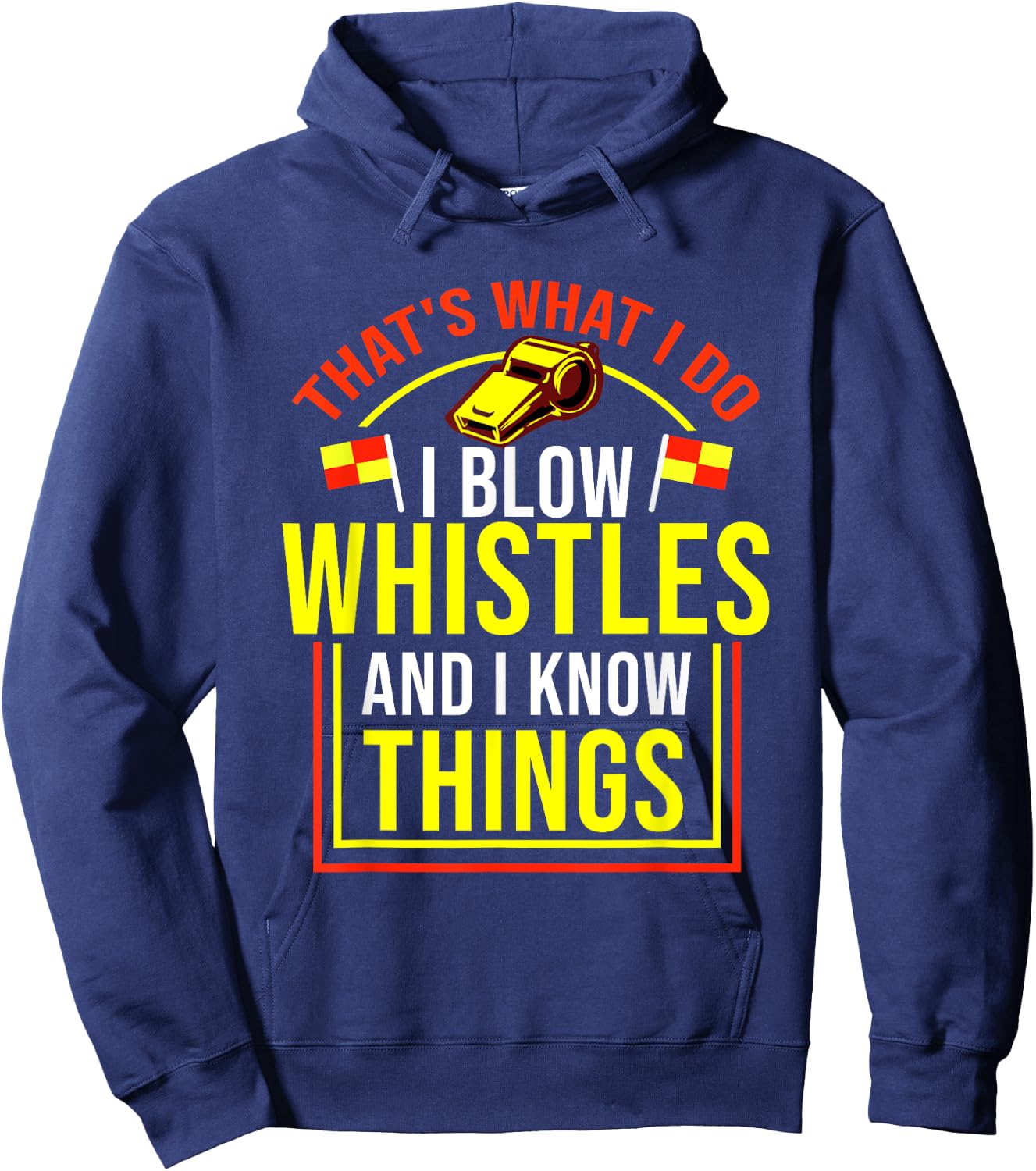 Funny Soccer Referee Design, Gift Ref Hoodie - Hoodie | Navy