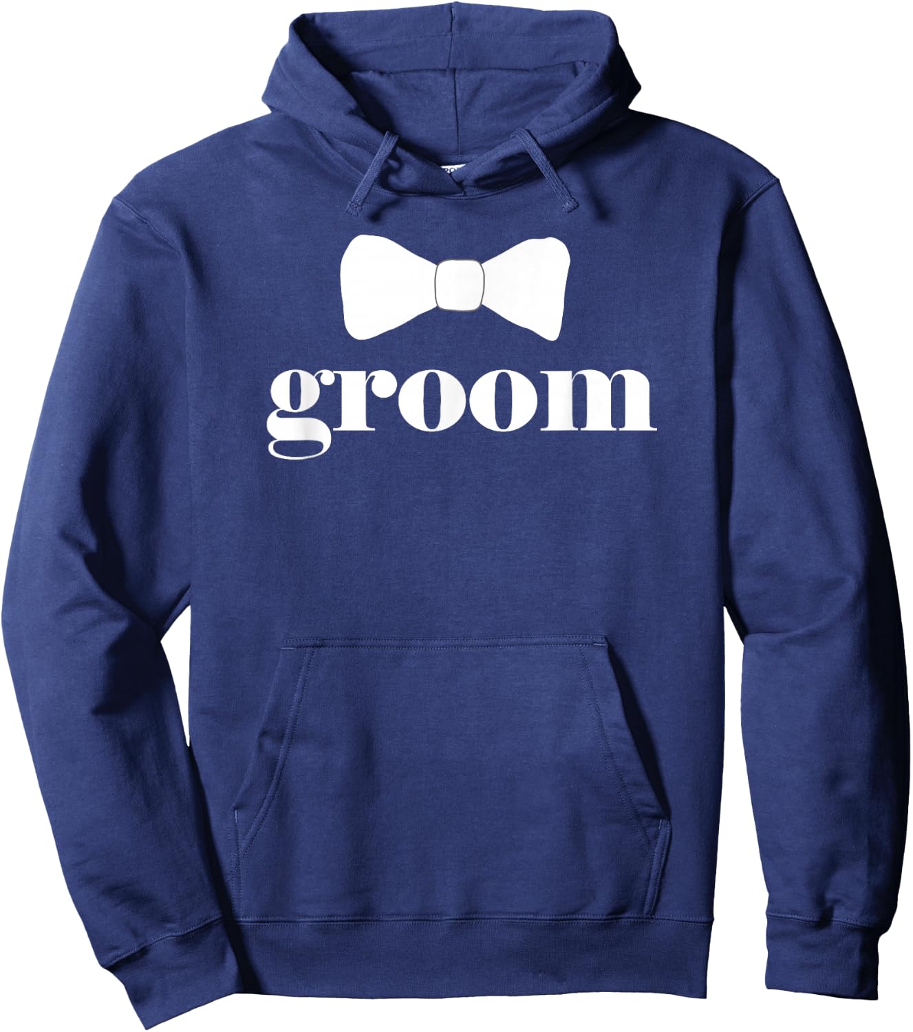 Funny Groom Bow Tie Bachelor Party Outfit Cool Wedding Gift Hoodie - Hoodie | Navy