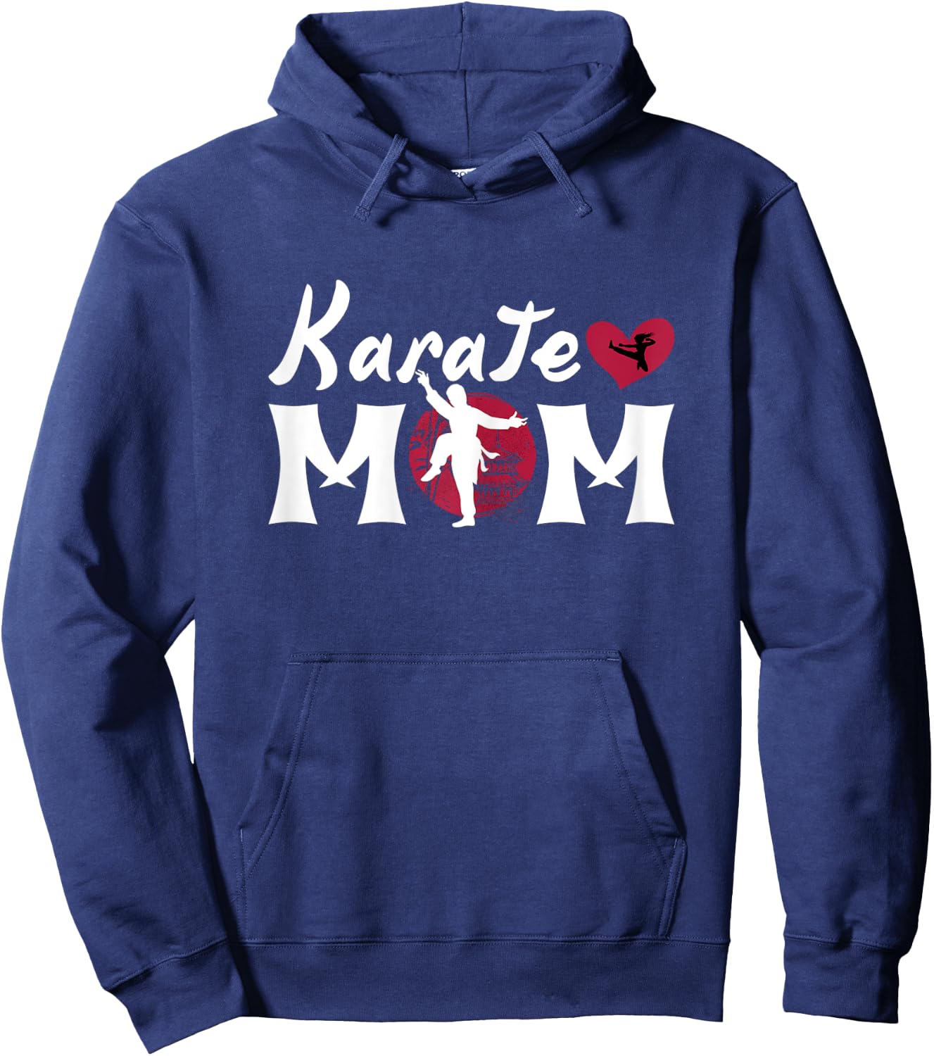 Funny Karate Lover Mom Graphic and Girls Karatist Hoodie - Hoodie | Navy