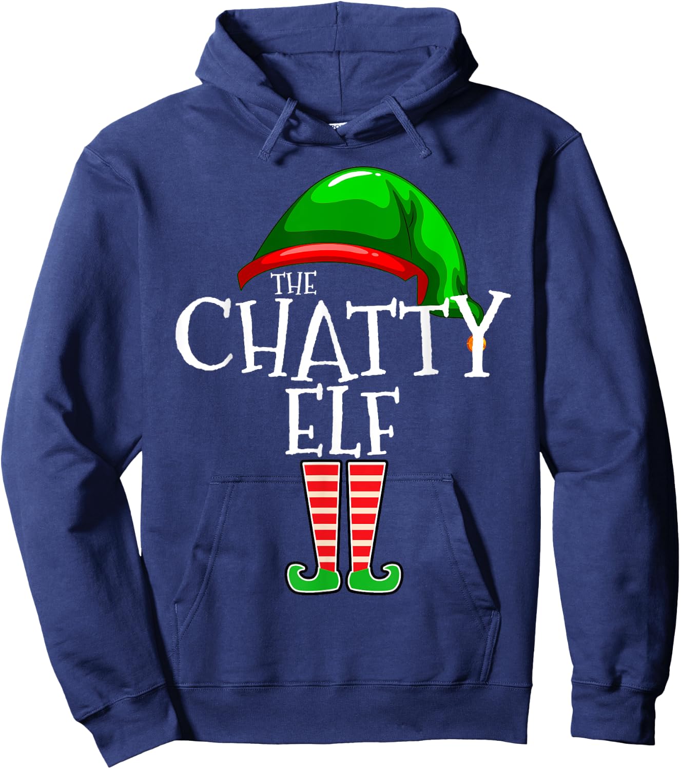 The Chatty Elf Group Matching Family Christmas Hoodie - Hoodie | Navy