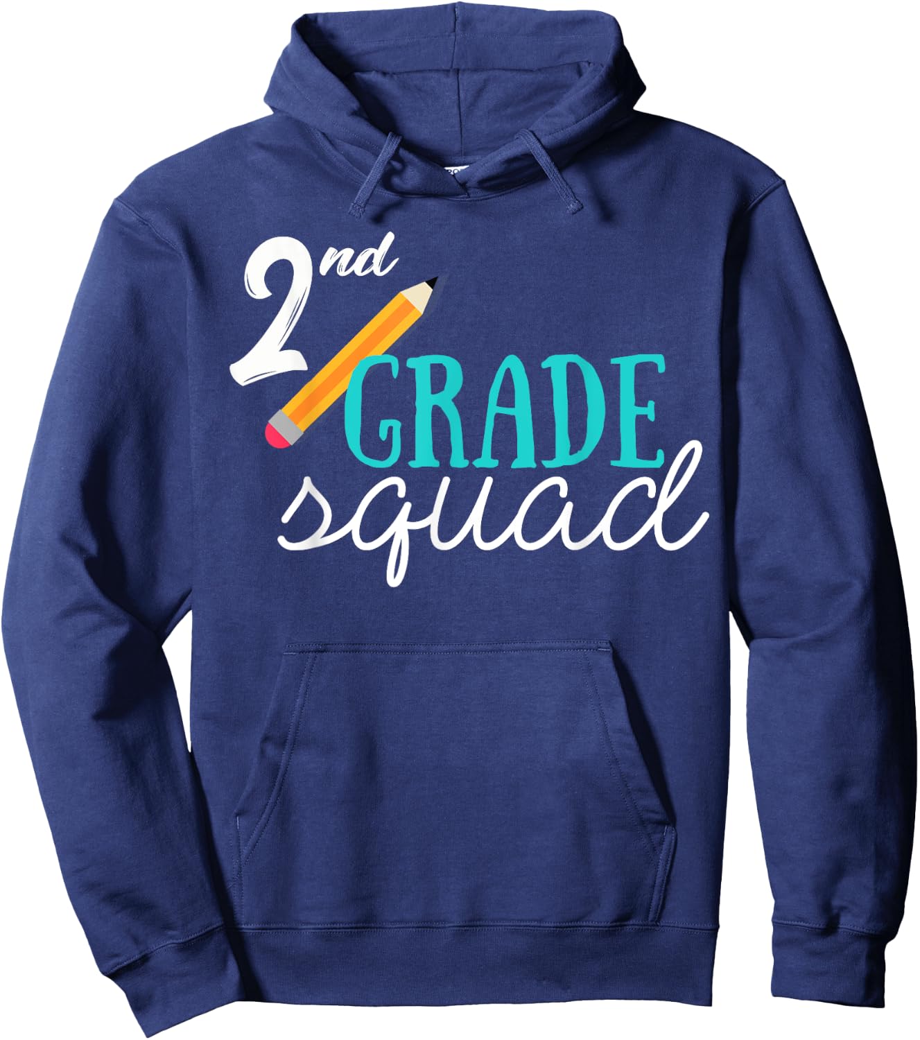 2nd Teacher Team Shirt - Second Grade Squad Hoodie - Hoodie | Navy