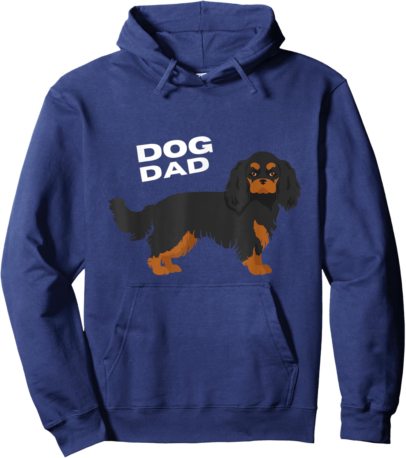 Black & Tan Cavalier King Charles Spaniel Dog Dad Man Hoodie - Hoodie | Navy
