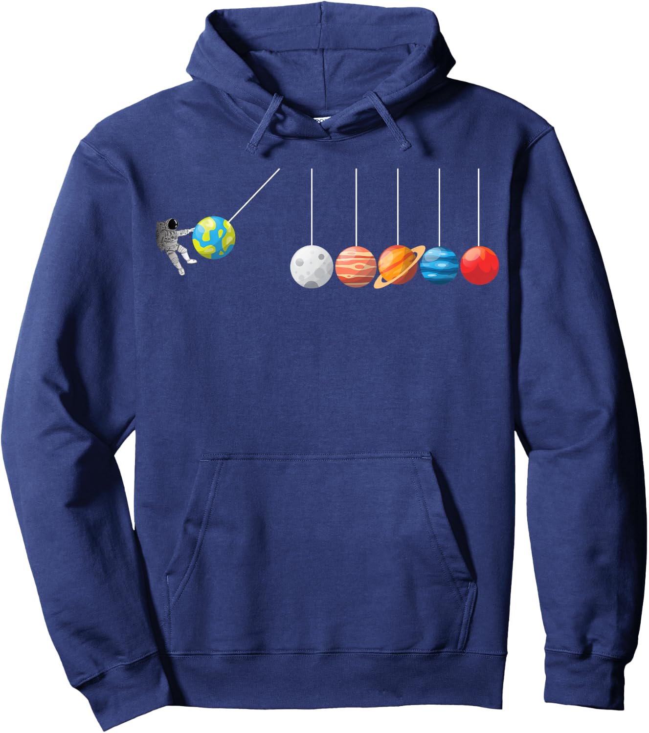 Funny Astrophysicist Shirt Planets Newton´s Cradle Hoodie - Hoodie | Navy