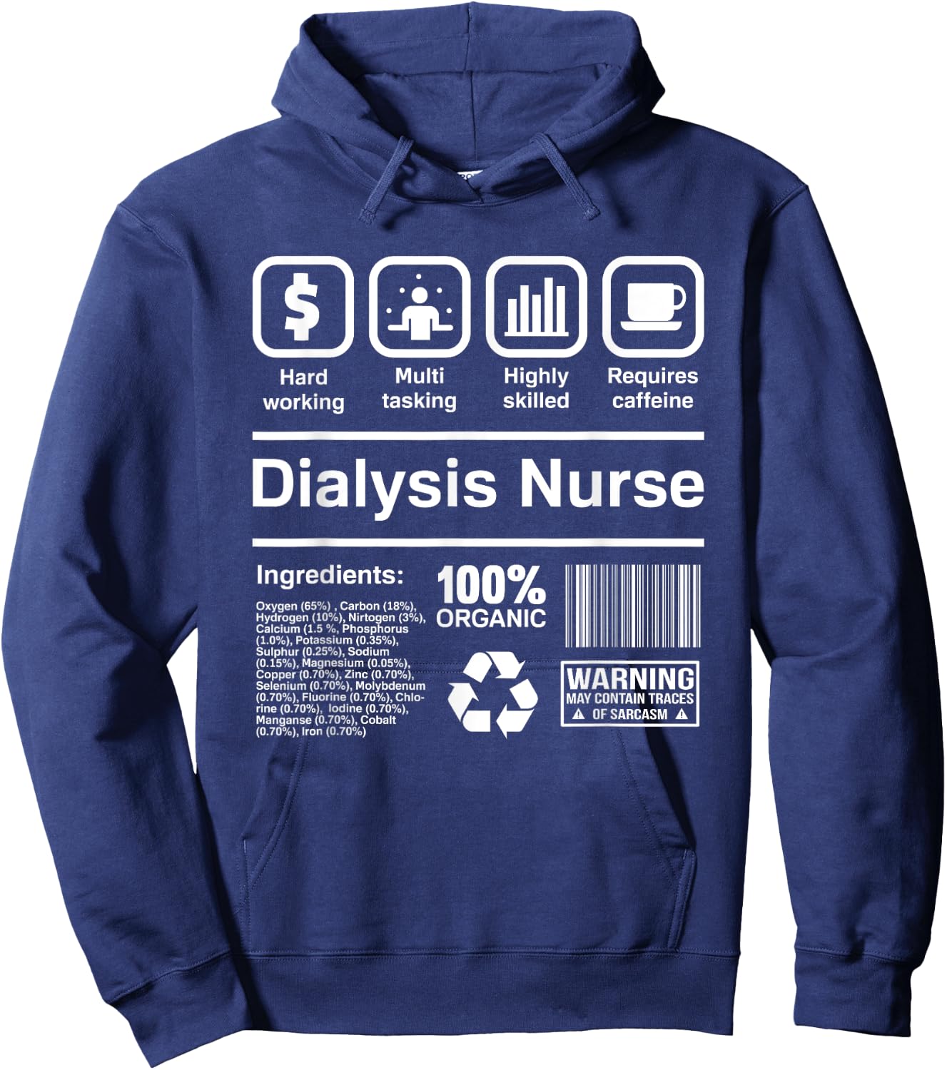 Dialysis Nurse Gifts Funny Hoodie - Hoodie | Navy