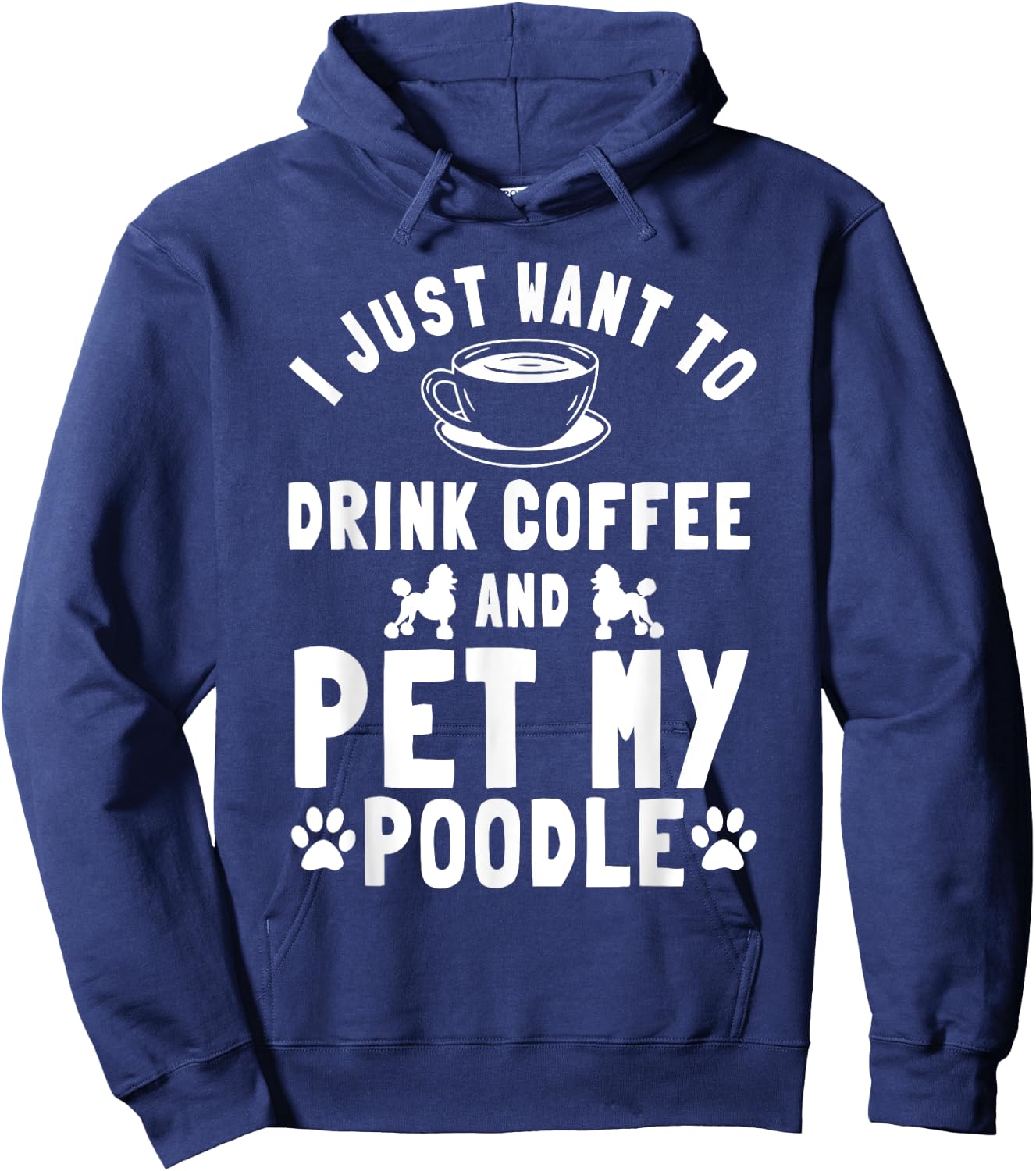 Poodle Dog Owner Pet Breeders Water Retriever Coffee Lover Hoodie - Hoodie | Navy