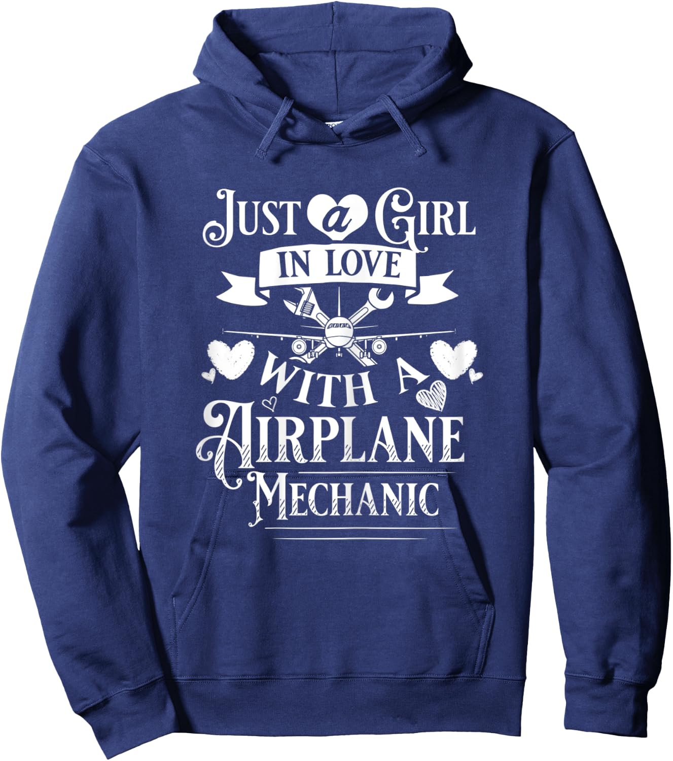 Aircraft Mechanic Wife Airplane Maintenance Technician Hoodie - Hoodie | Navy