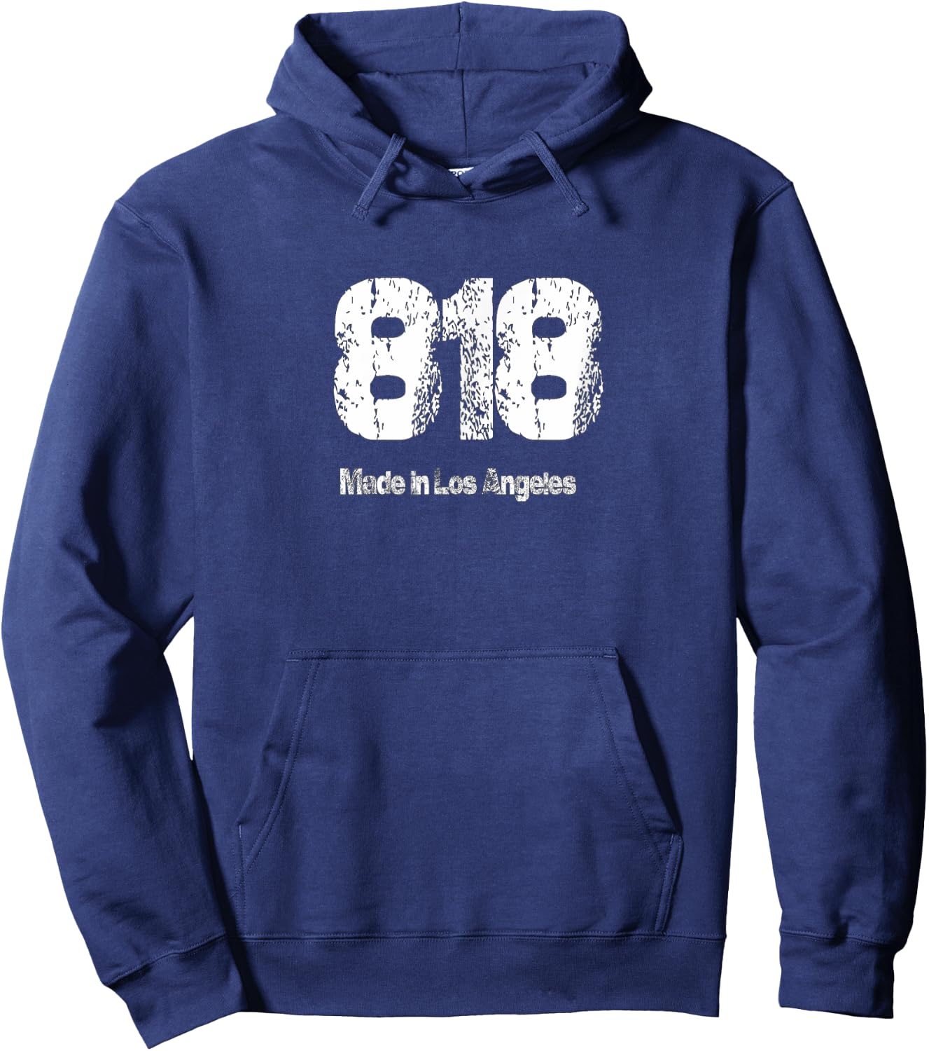 818 - Made In Los Angeles Distressed Vintage Hoodie - Hoodie | Navy