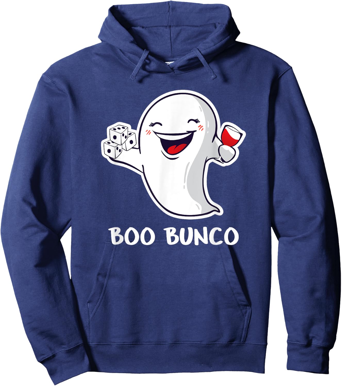 Bunco Halloween Cute Boo Bunco Ghost Gift Hoodie - Hoodie | Navy