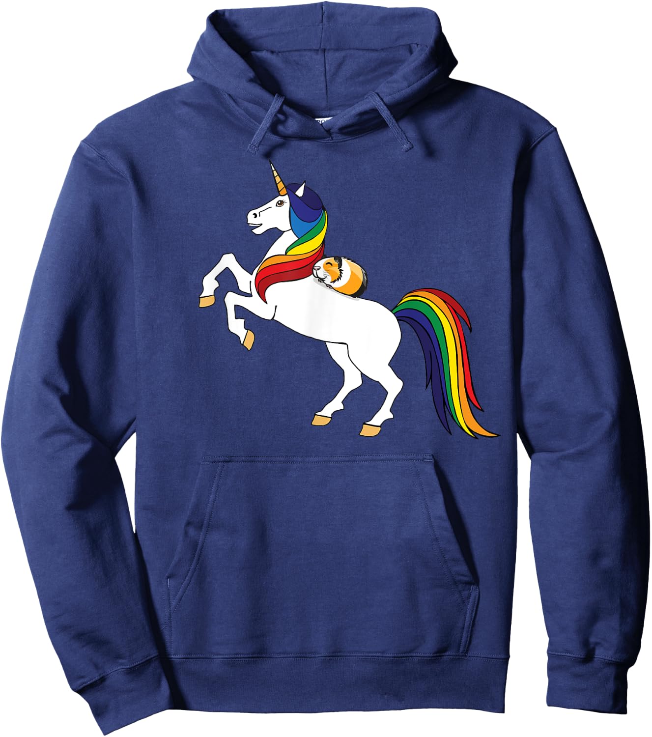 Kids Girls Cute Wheek Merch Unicorn Guinea Pig Lover Hoodie - Hoodie | Navy
