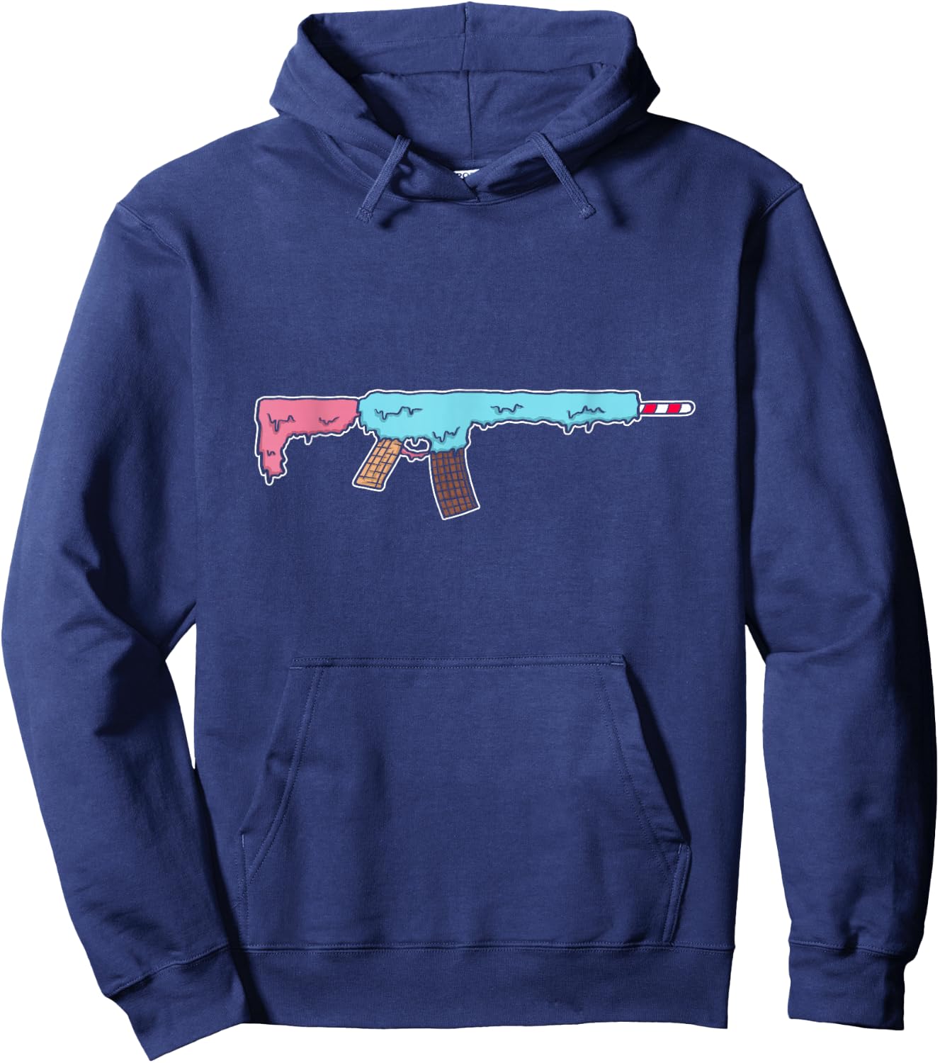 Funny Ice Cream Gun Weapon Rifle Pistol Right 2nd Amendment Hoodie - Hoodie | Navy