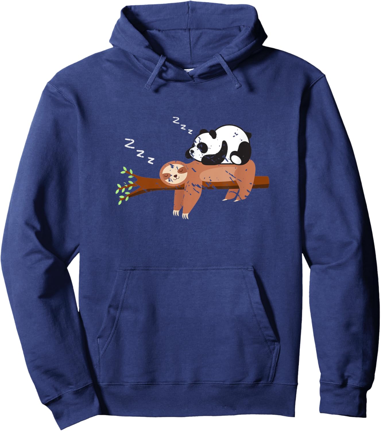 Cute Animals Gift Panda Sloth Hoodie - Hoodie | Navy