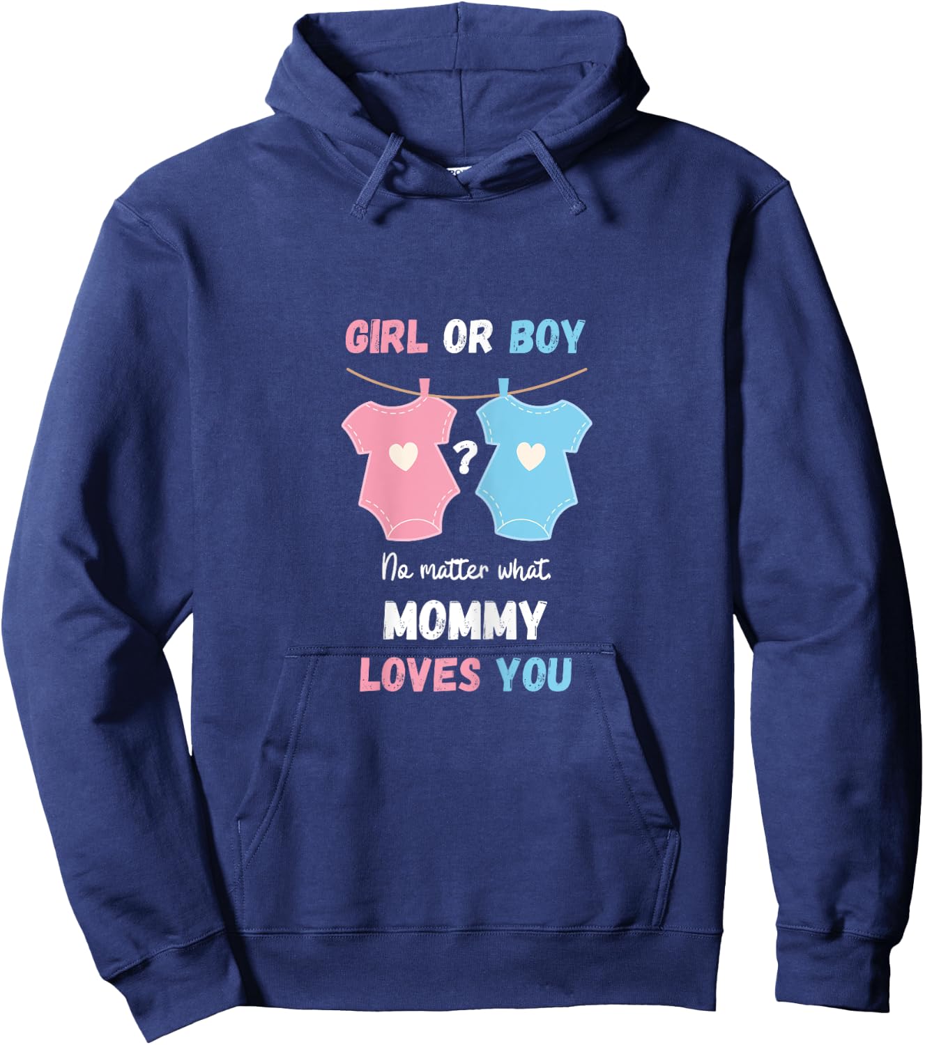 Gender reveal, pink or blue mommy to be Hoodie - Hoodie | Navy