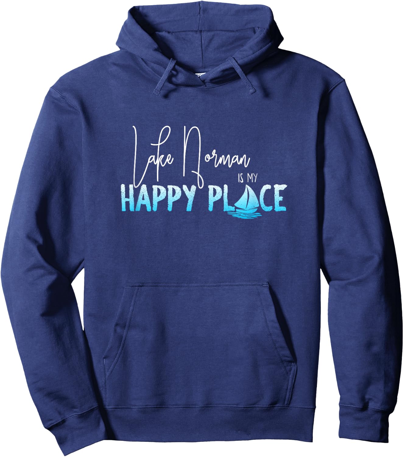 Lake Norman is My Happy Place, North Carolina Hoodie - Hoodie | Navy