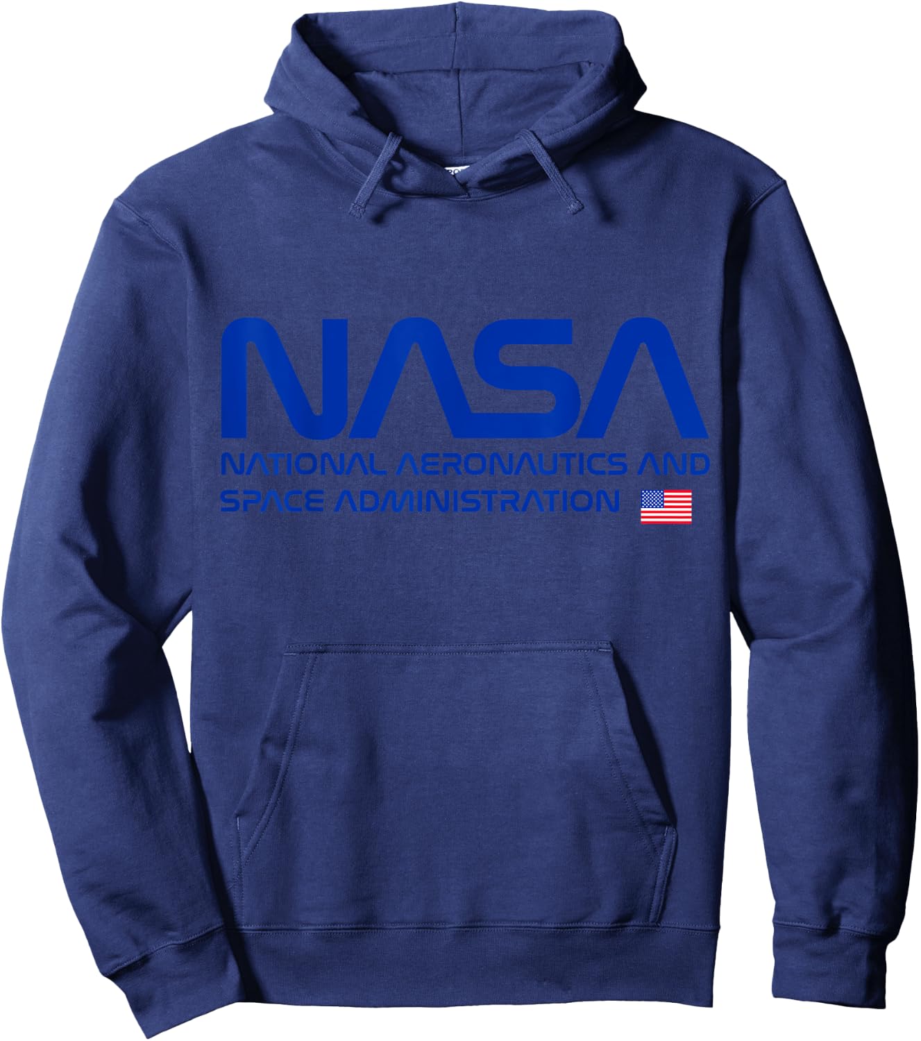 NASA National Aeronautics And Space Administration Worm Logo Hoodie - Hoodie | Navy