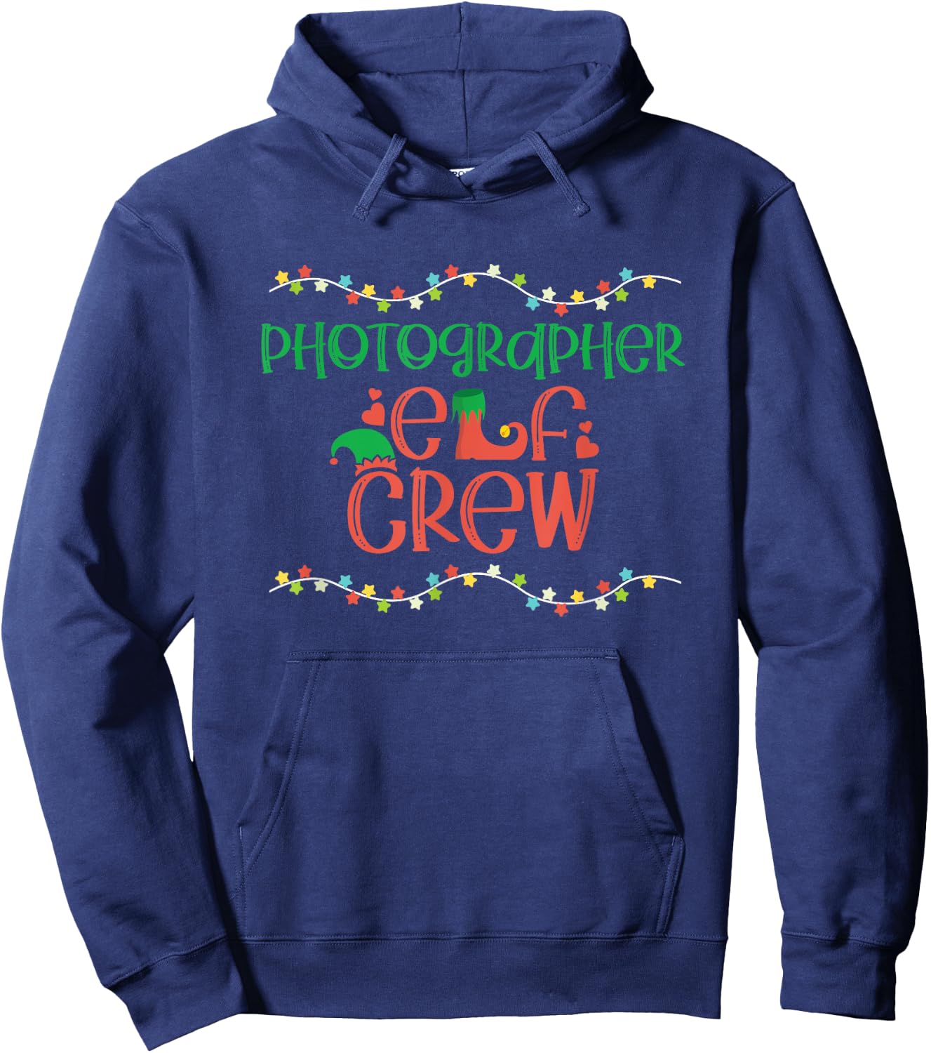 Photographer Christmas Elf Photography Camera Lover Gift Hoodie - Hoodie | Navy