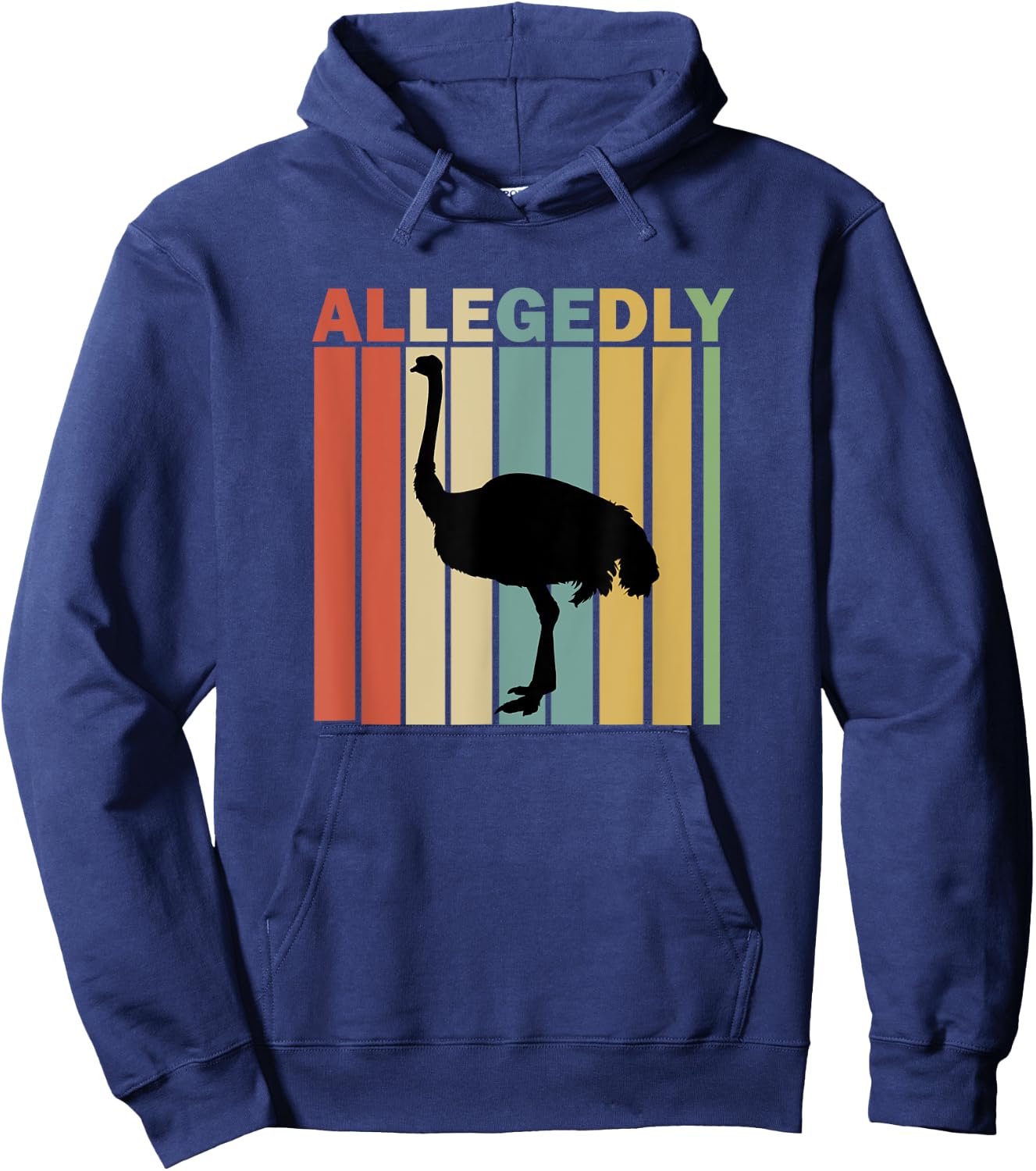 Vintage Allegedly Ostrich Hoodie - Hoodie | Navy