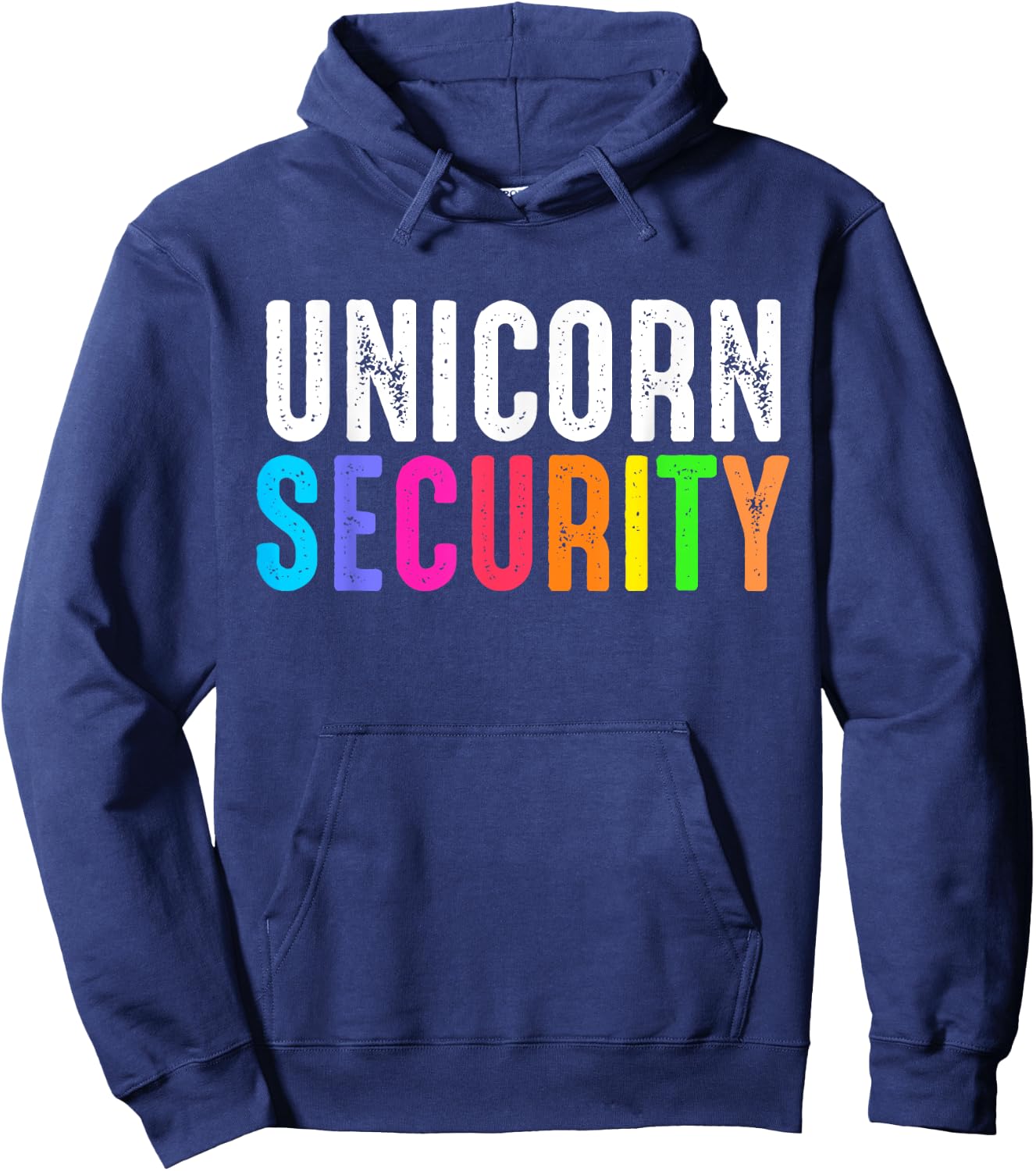 Halloween Dad Mom and Daughter Costume Unicorn Security Hoodie - Hoodie | Navy