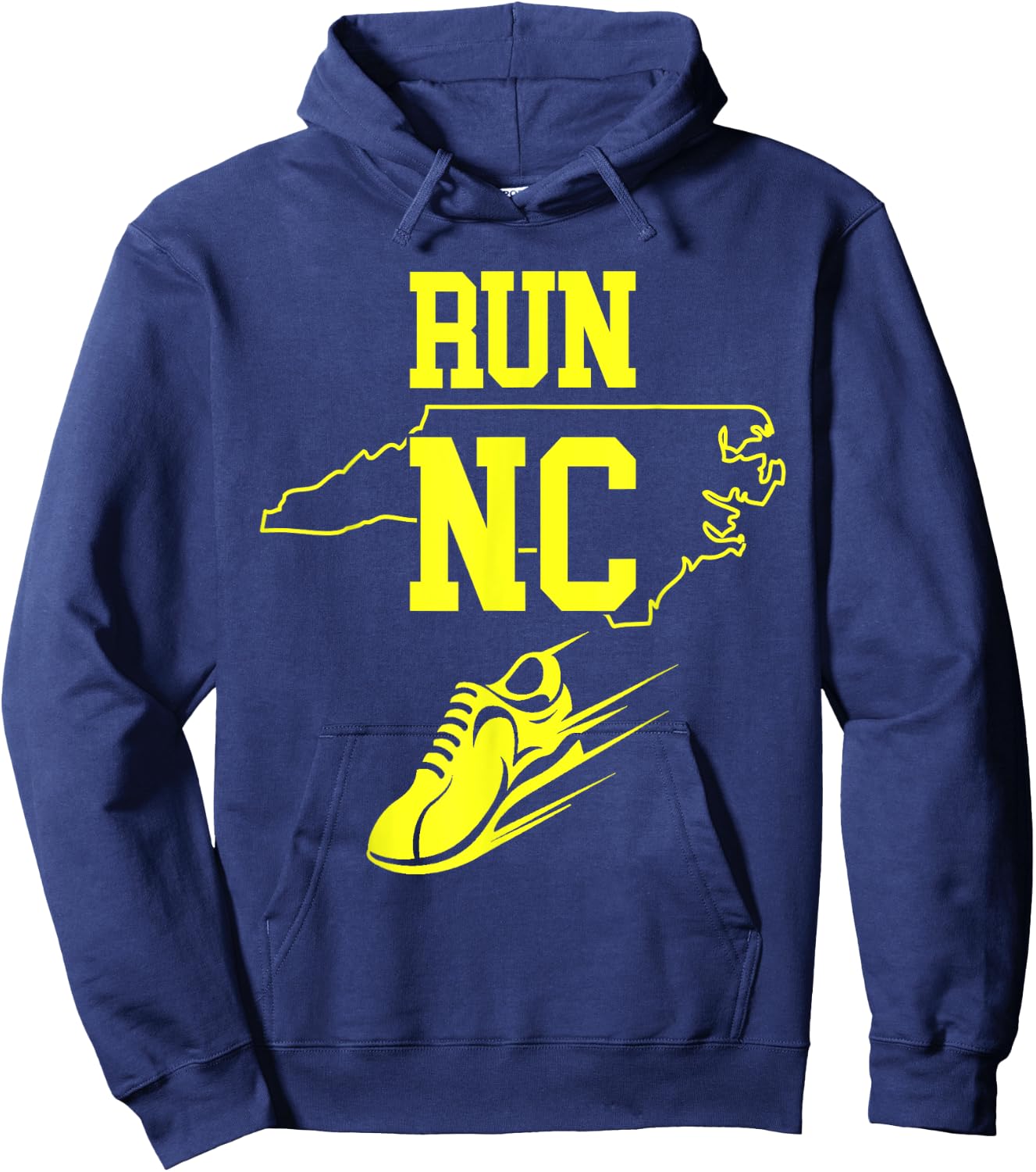 Running Shirt Run North Carolina Runners Hoodie - Hoodie | Navy