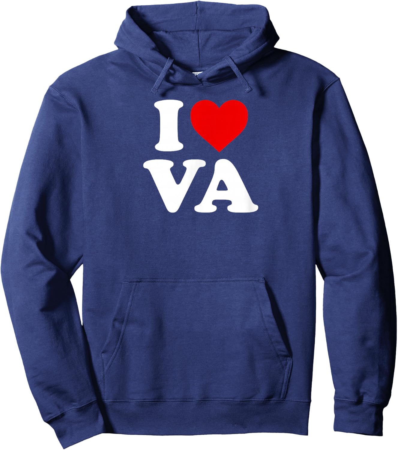 I Love VA Heart Virginia Hoodie - Hoodie | Navy