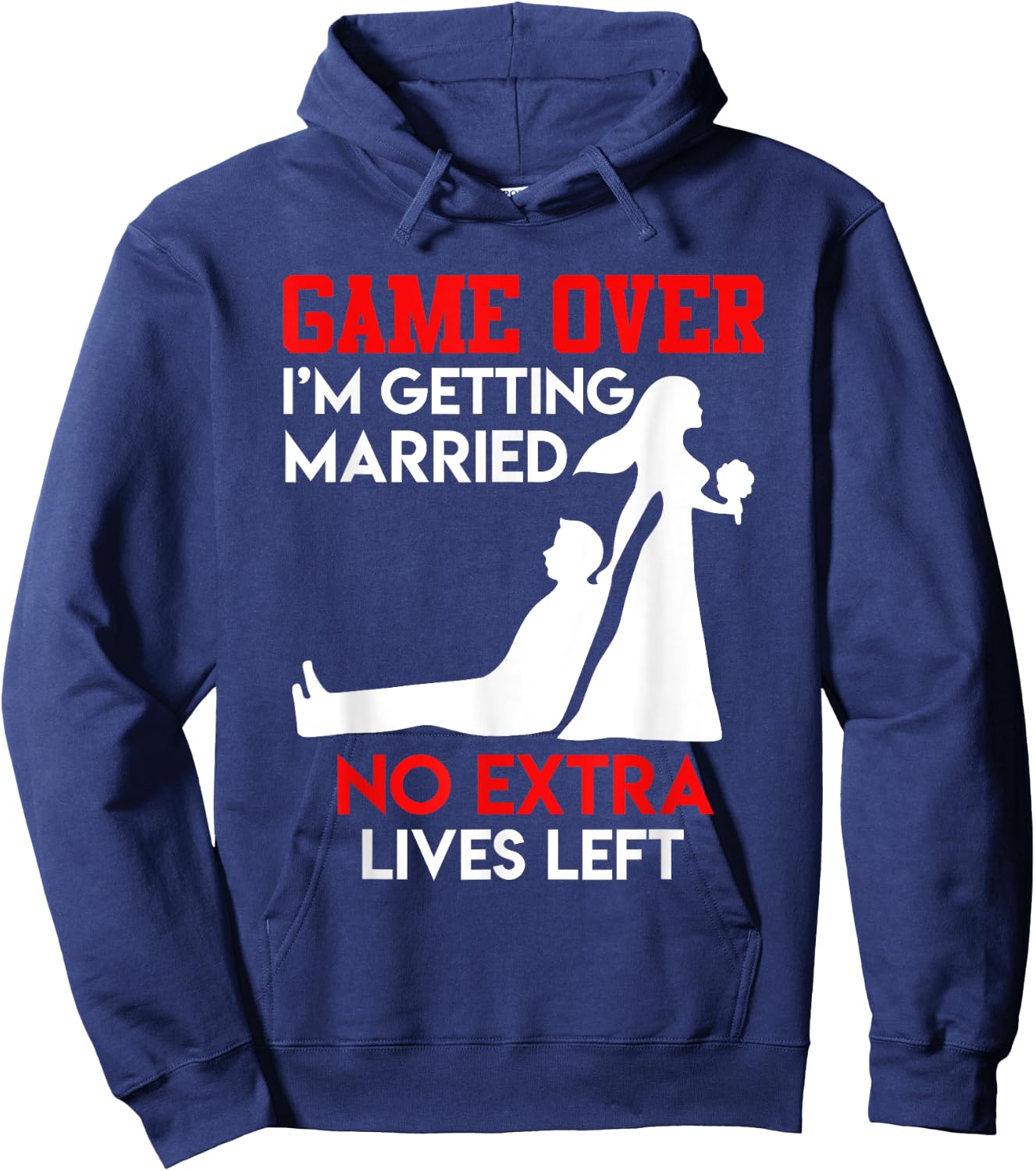 Game over - bachelor party groom wedding Hoodie - Hoodie | Navy