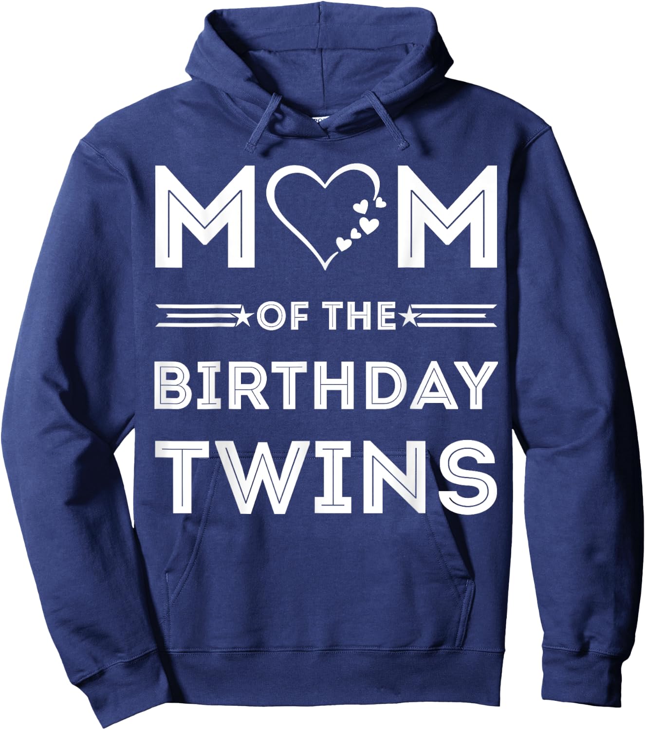 Mom of the Birthday Twins Funny Wife Quote Twin mom Hoodie - Hoodie | Navy